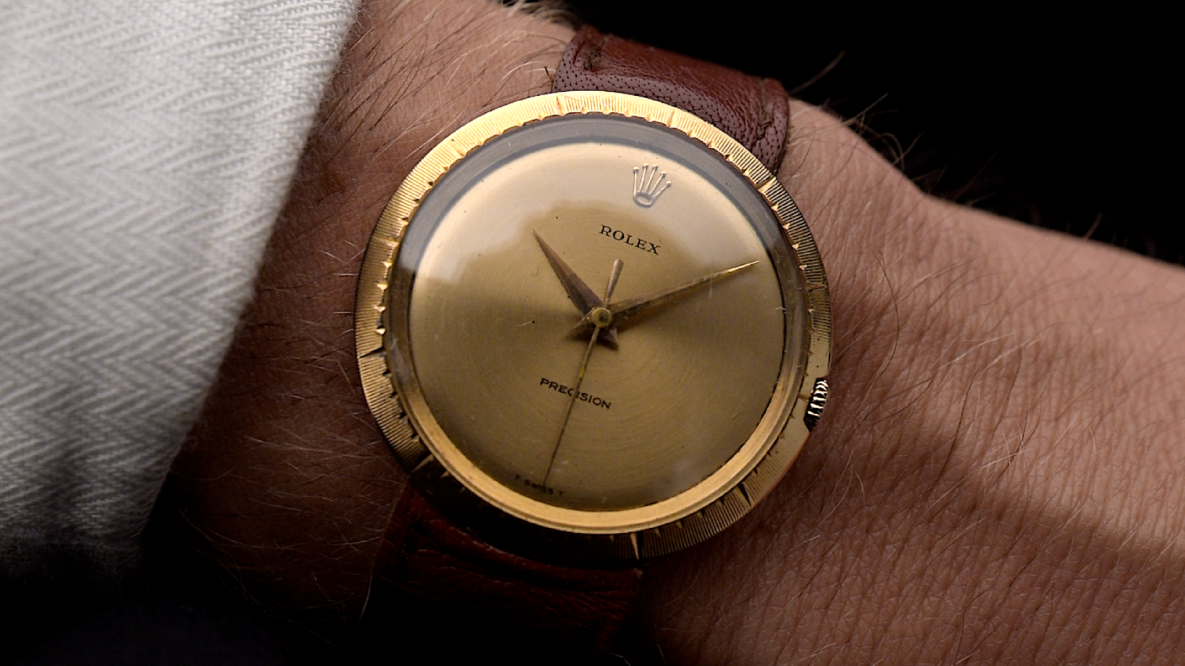1960s Rolex Zephyr wristshot with hidden lugs
