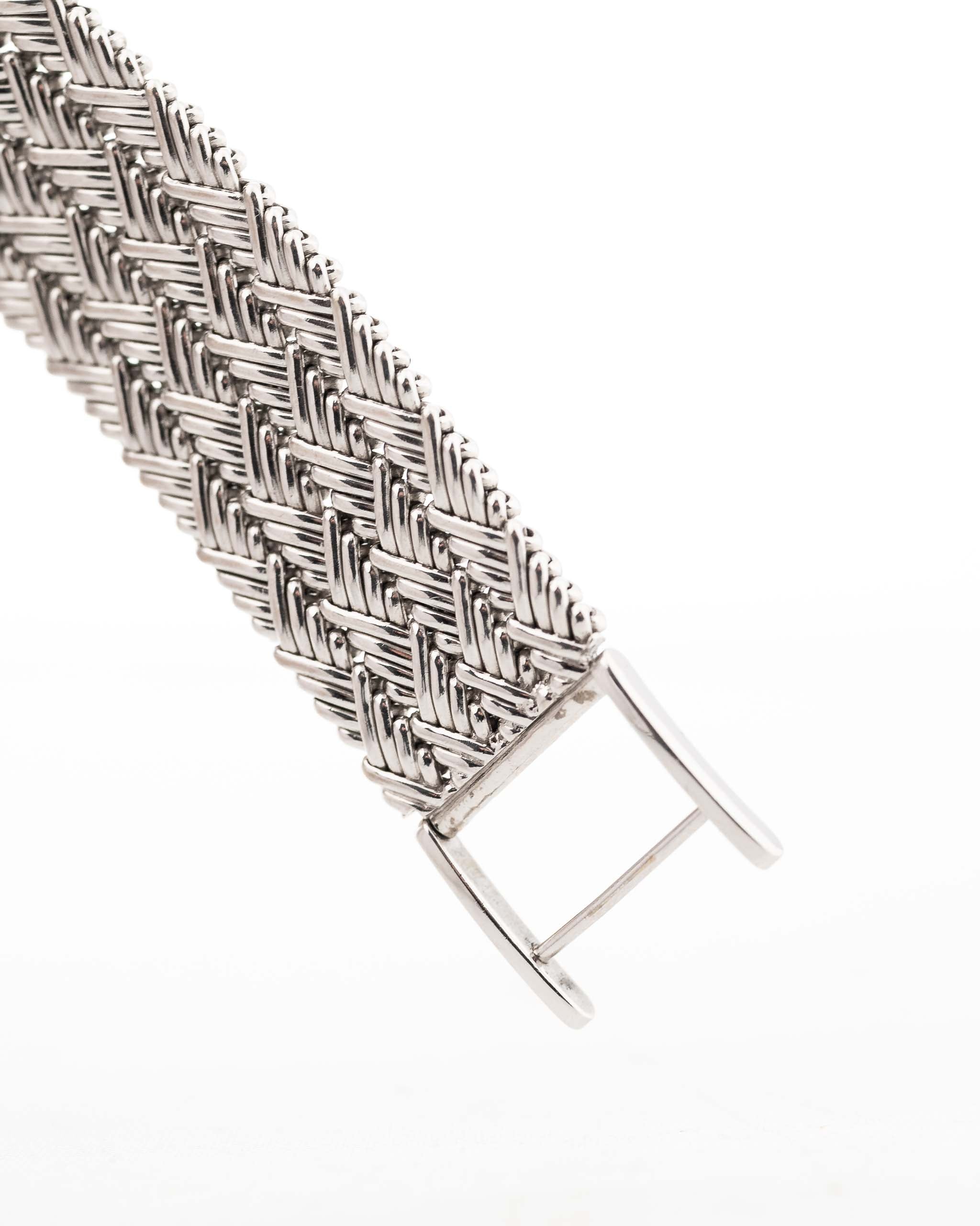 Audemars Piguet 18k Ellipse Diamond 1970s Bracelet and Clasp