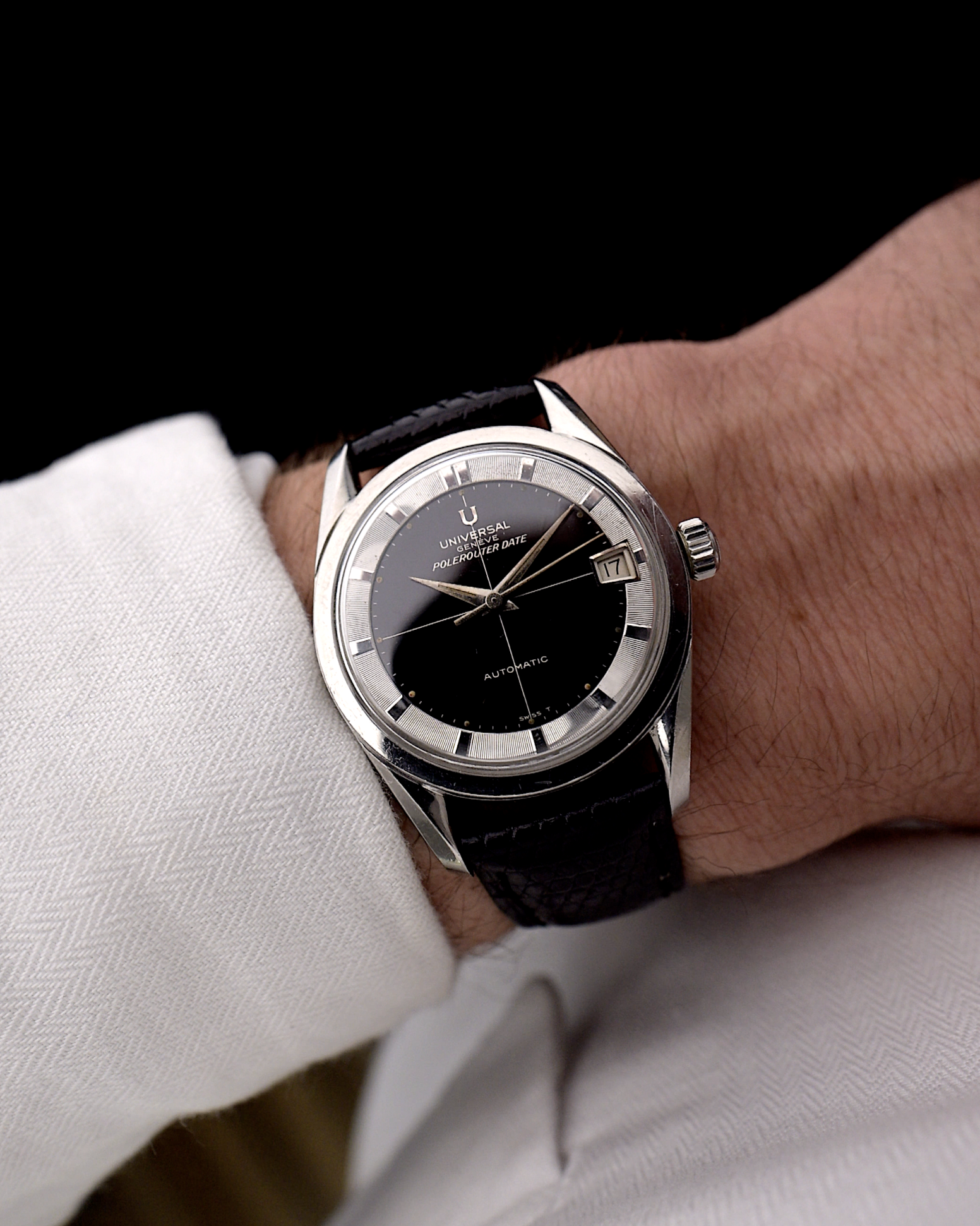 Universal Geneve Polerouter Black 1964 – GOLDAMMER Universal Geneve Polerouter Black 1964 – GOLDAMMER