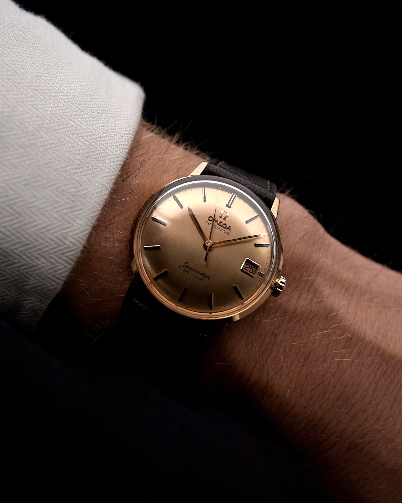 Vintage Omega Seamaster De Ville 18k Rose Date 1960s – GOLDAMMER