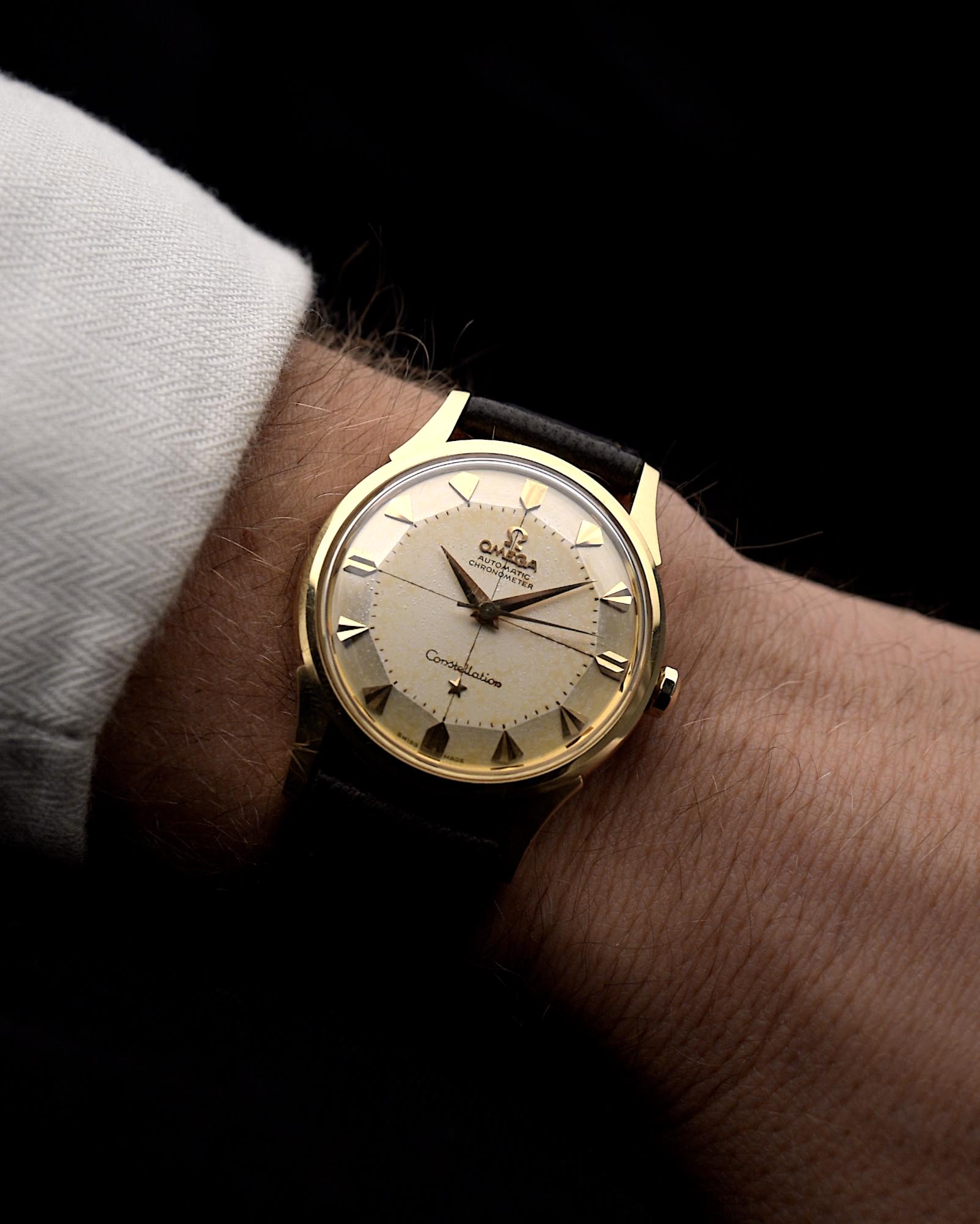 Omega Constellation 18k Pie Pan Crosshair 1960 – GOLDAMMER