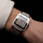 Preowned Cartier Santos Carrée 2960 Ghost 1990s  slate grey SWISS only dial