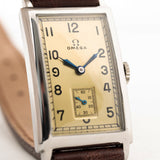 Omega Rectangular Art Deco Sub Second 1939