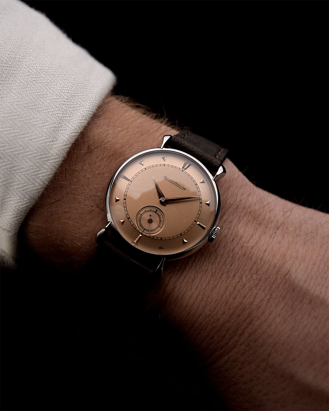 Jaeger LeCoultre Salmon Sub Second 1950s – GOLDAMMER