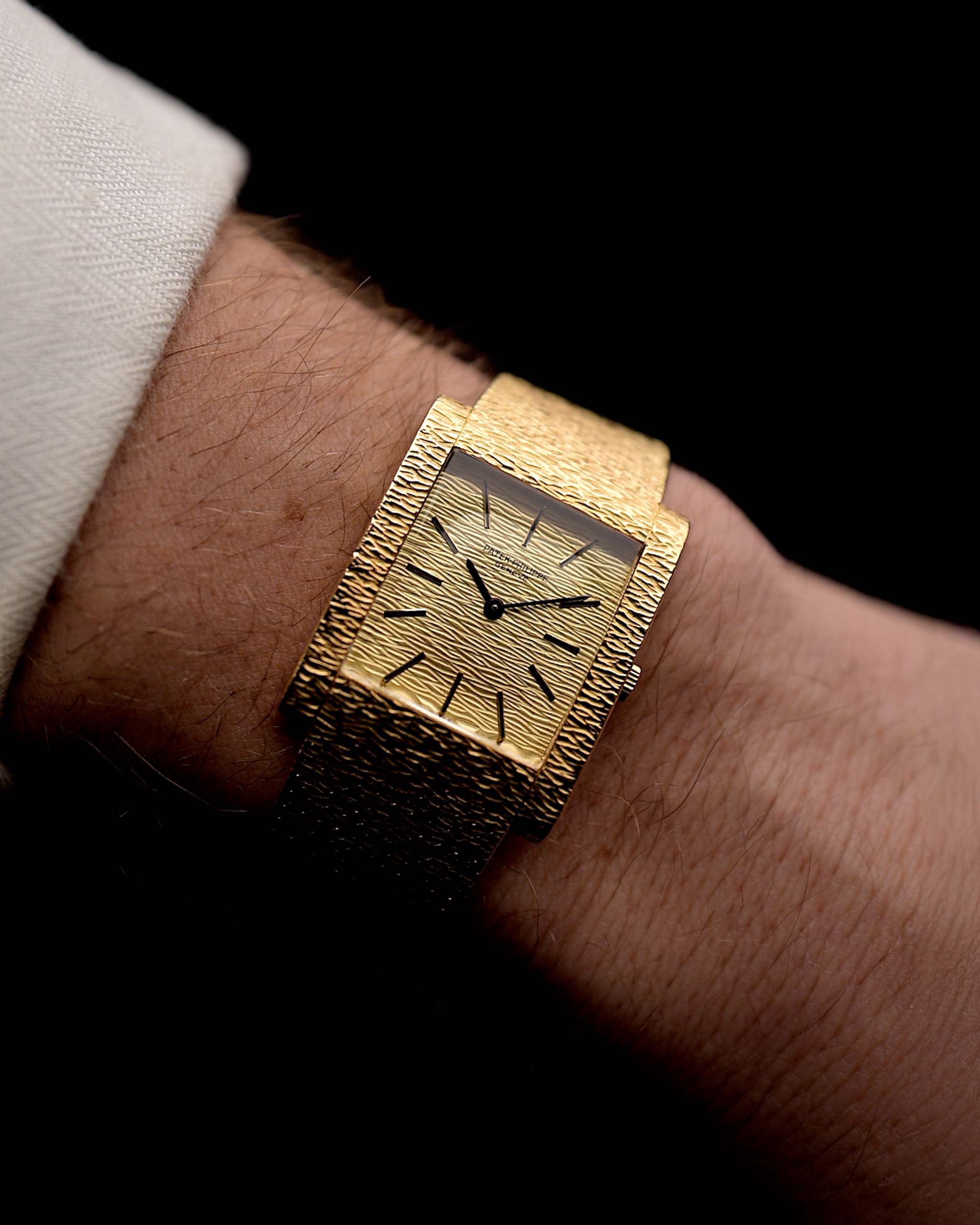 Preowned Patek Philippe Bark 3553 Rectangular 1970s