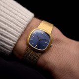 Patek Philippe 4115 Cushion 18k Blue 1980s