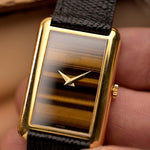 Vintage Piaget Tank 9228 Tiger Eye from the 1970s.