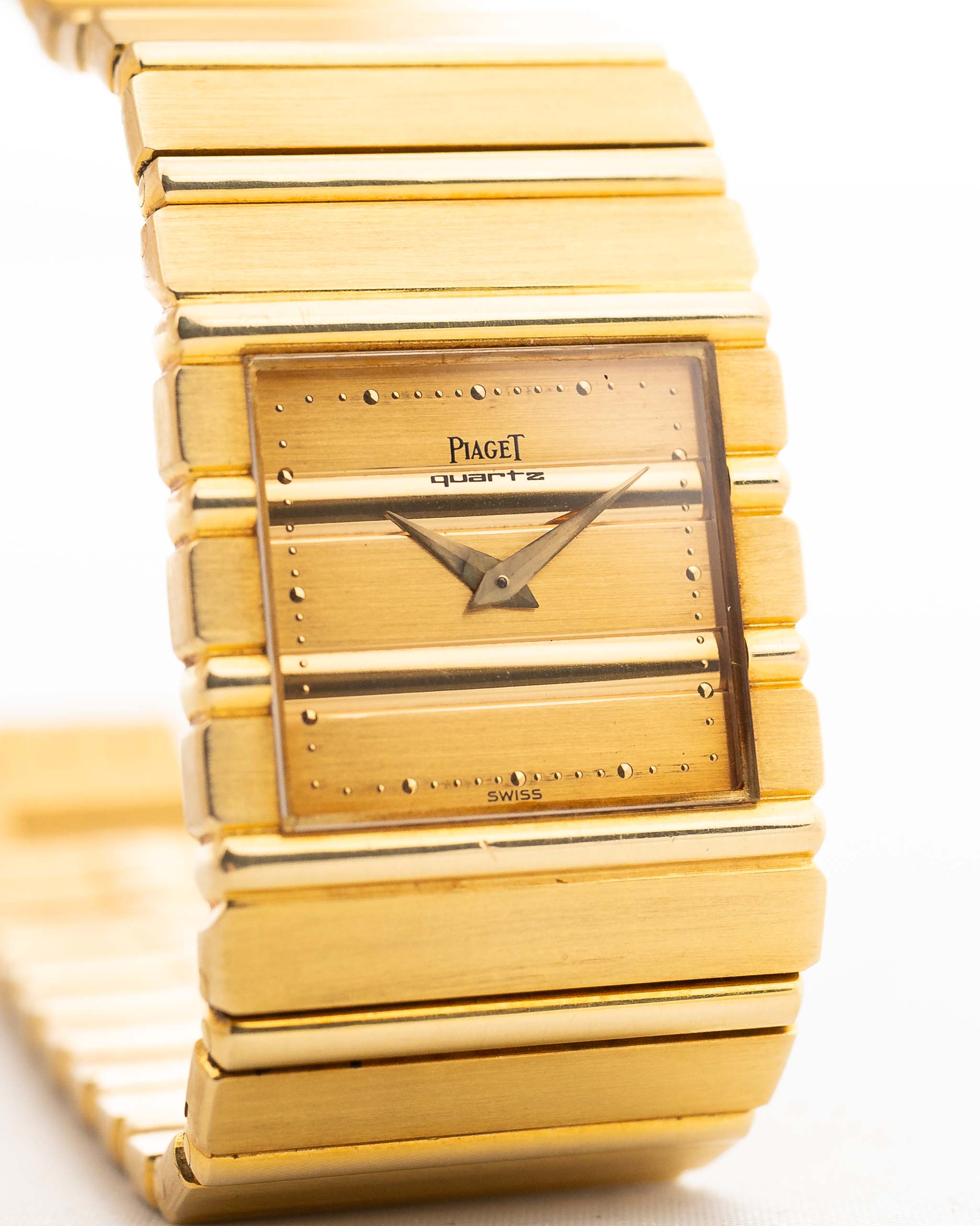 Piaget Watch Piaget Polo 7131 C701 Square 1980s 18k yellow gold case and dial