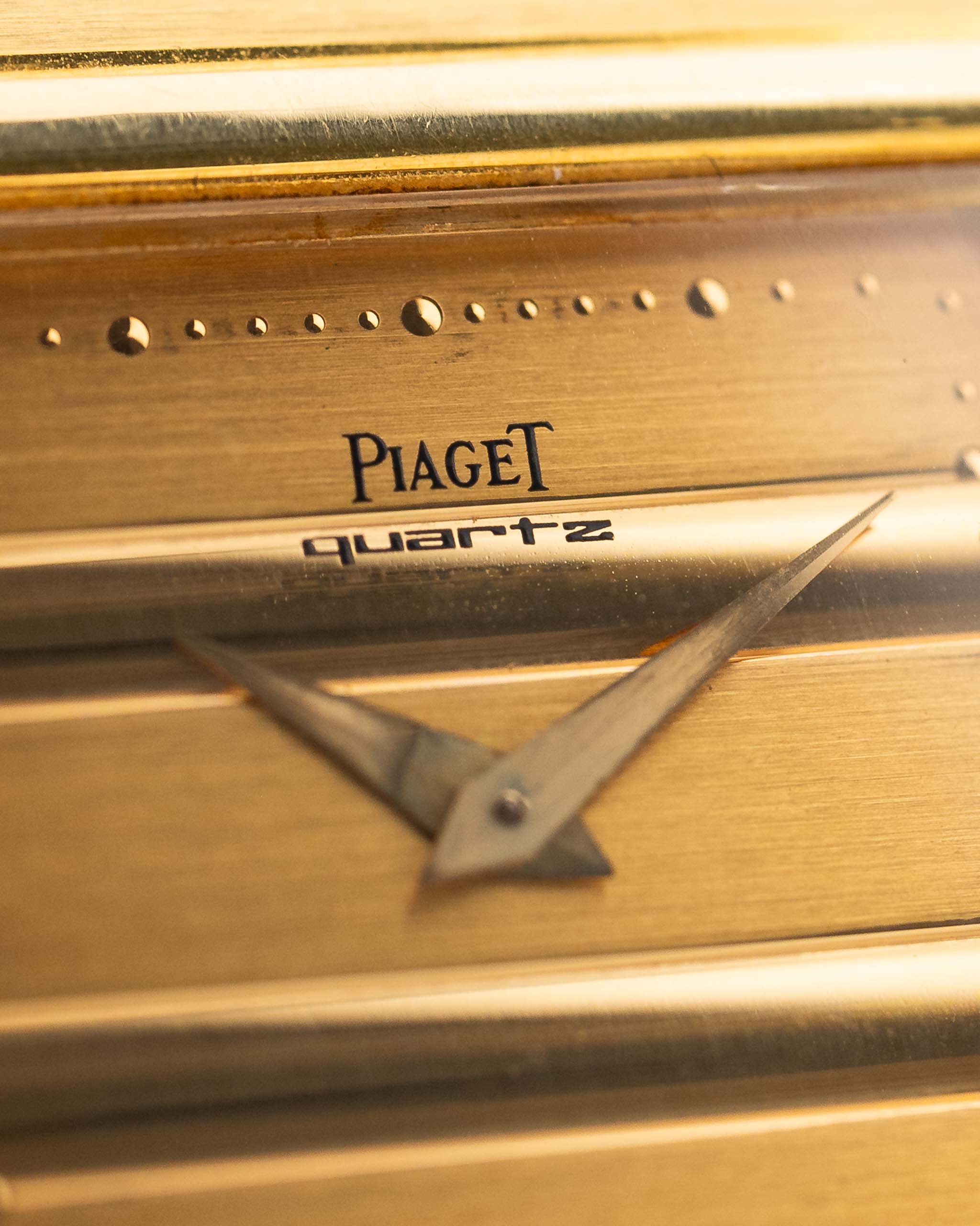 Piaget Watch Piaget Quartz Polo 7131 C701 Square 1980s 18k yellow gold case and dial