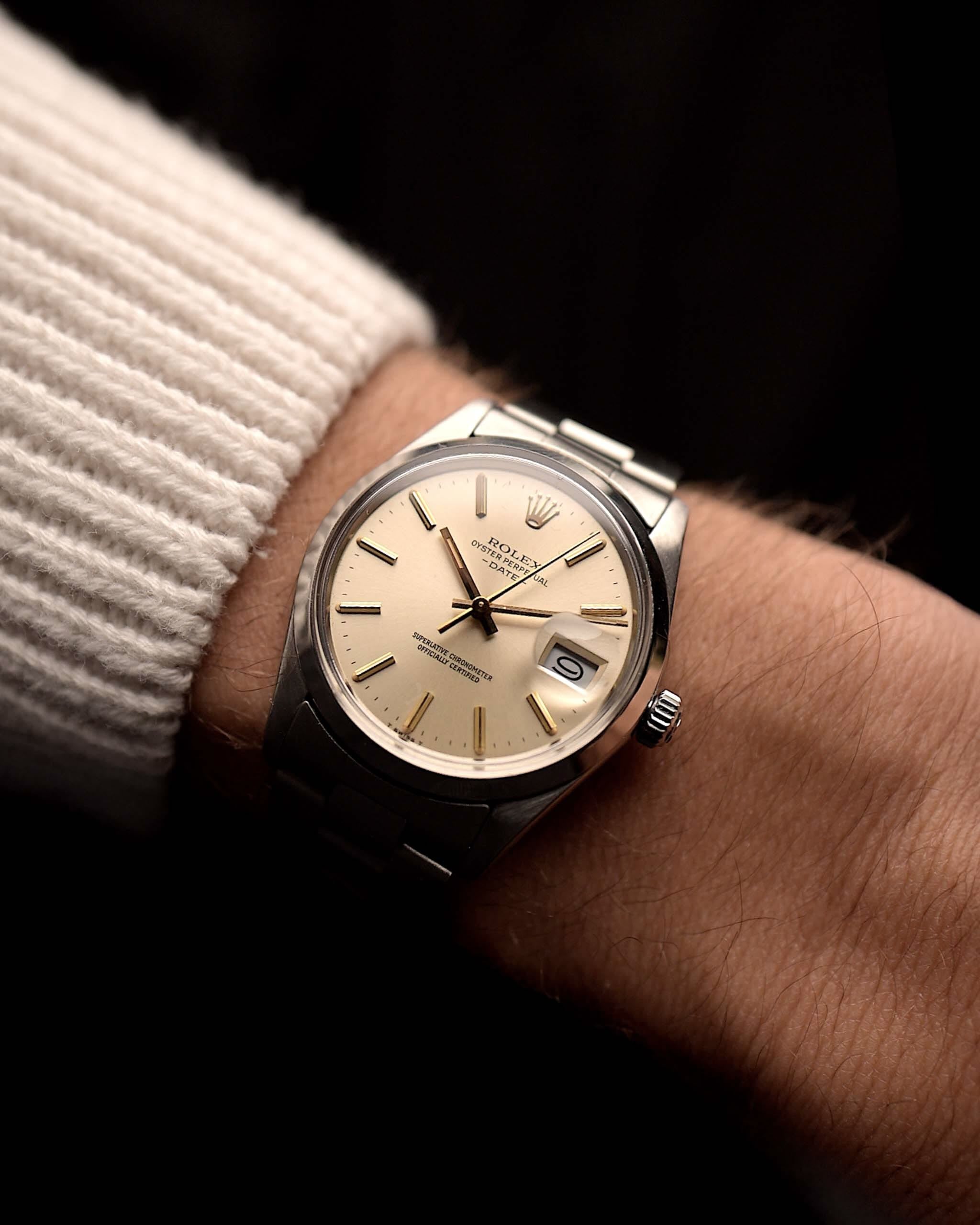 Rolex Oyster Perpetual 15000 Date Champagne 1988 – GOLDAMMER