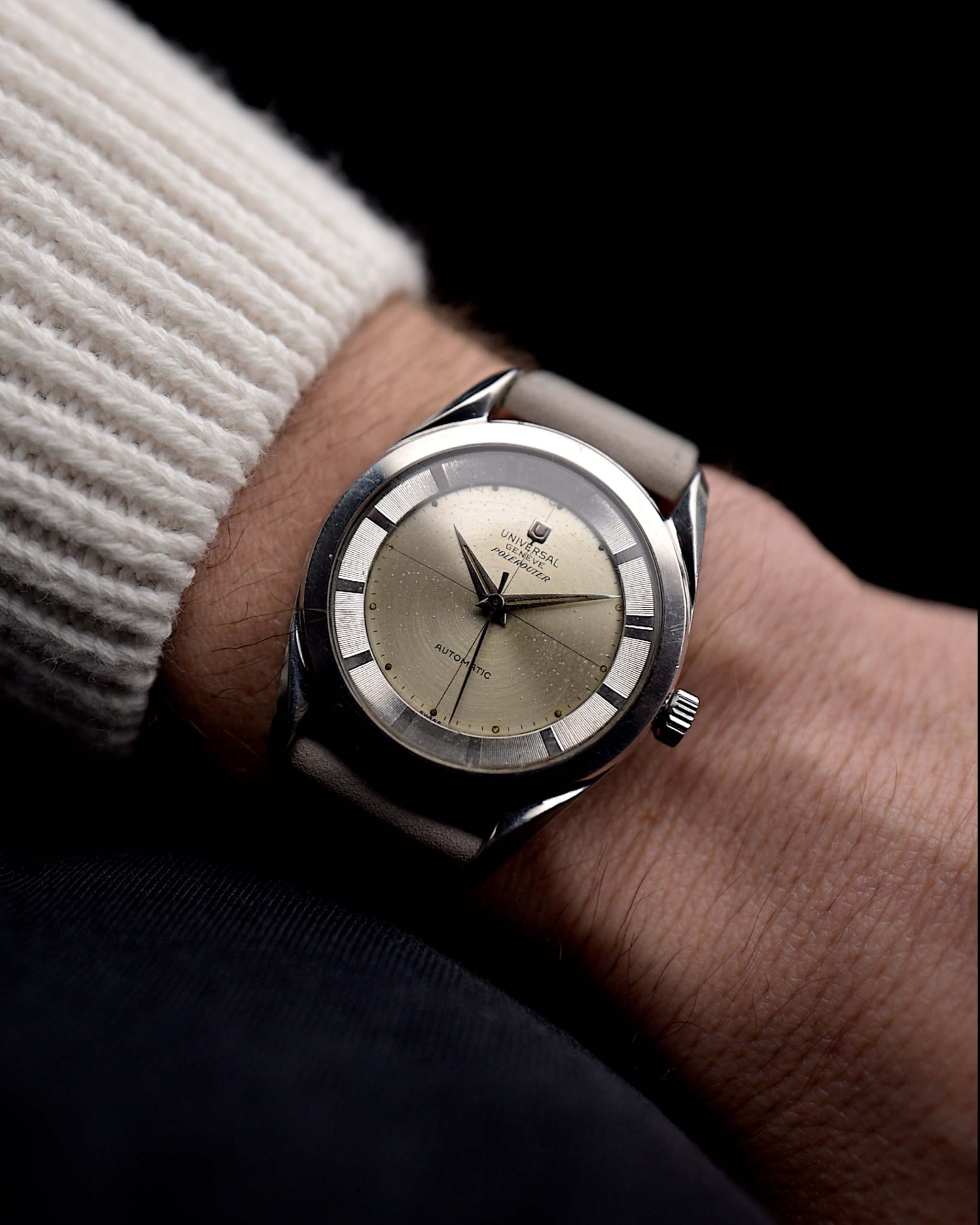 Universal Geneve Polerouter 20217 Silver 1955 – GOLDAMMER