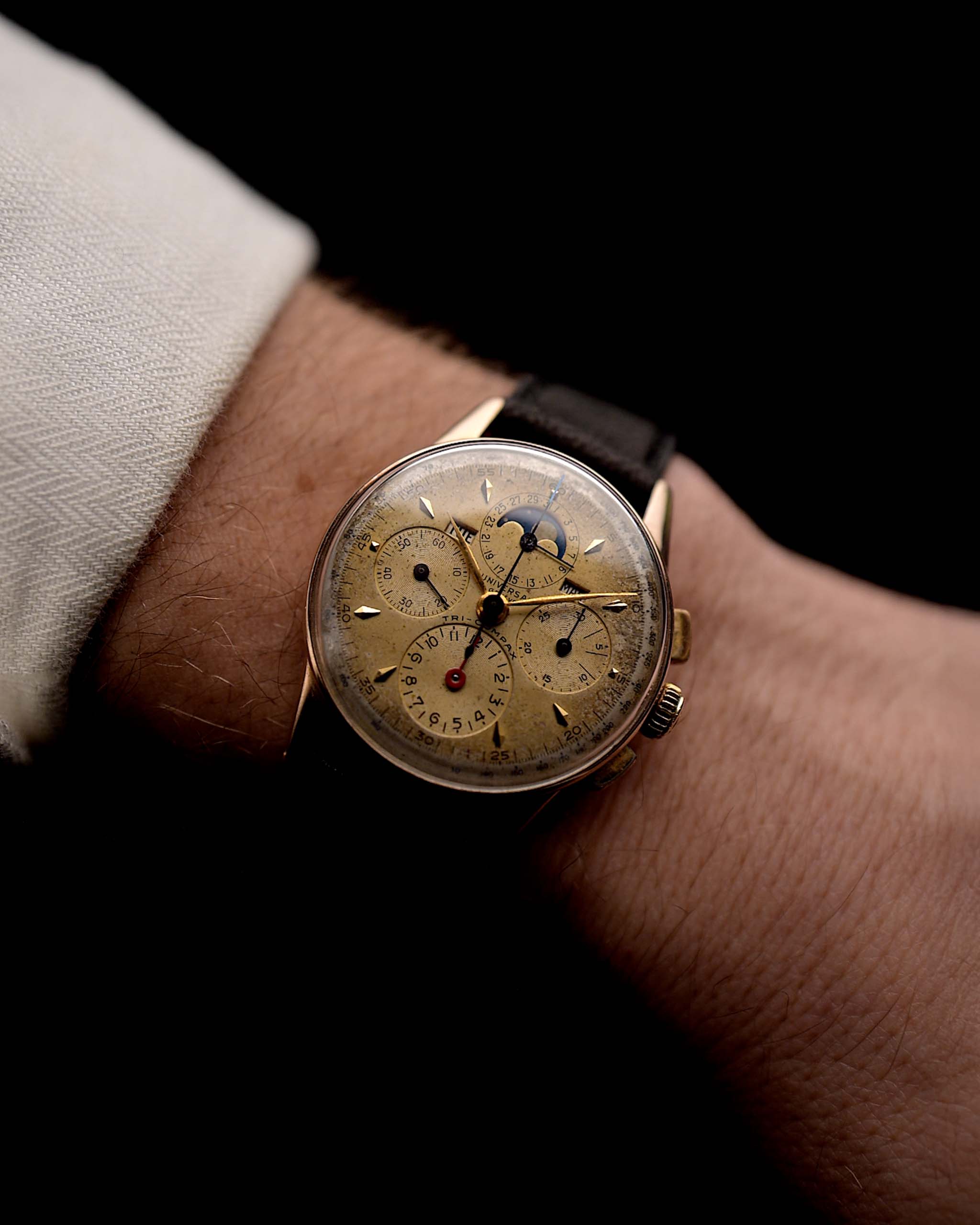 Universal Geneve Tri Compax 22258 Rose 1940s – GOLDAMMER