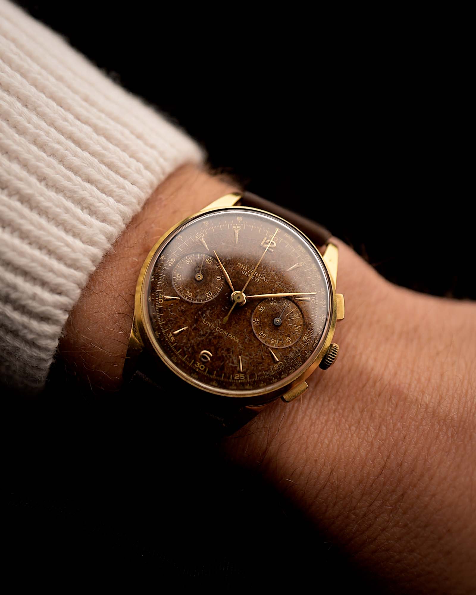 Universal Geneve Uni Compax 18k Tropic 1950s – GOLDAMMER