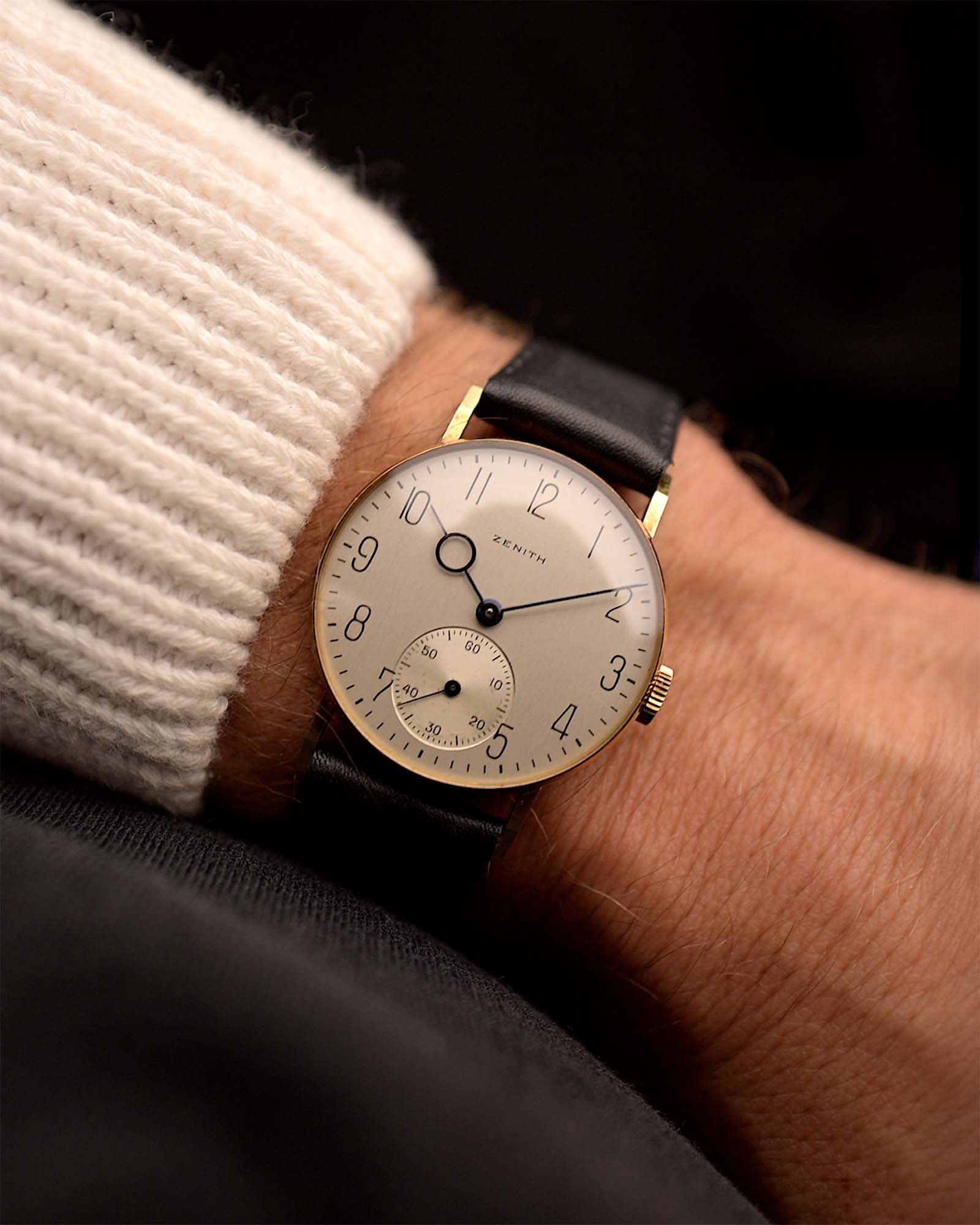 Zenith Art Deco Sub Second 18k Pontife 1939 – GOLDAMMER