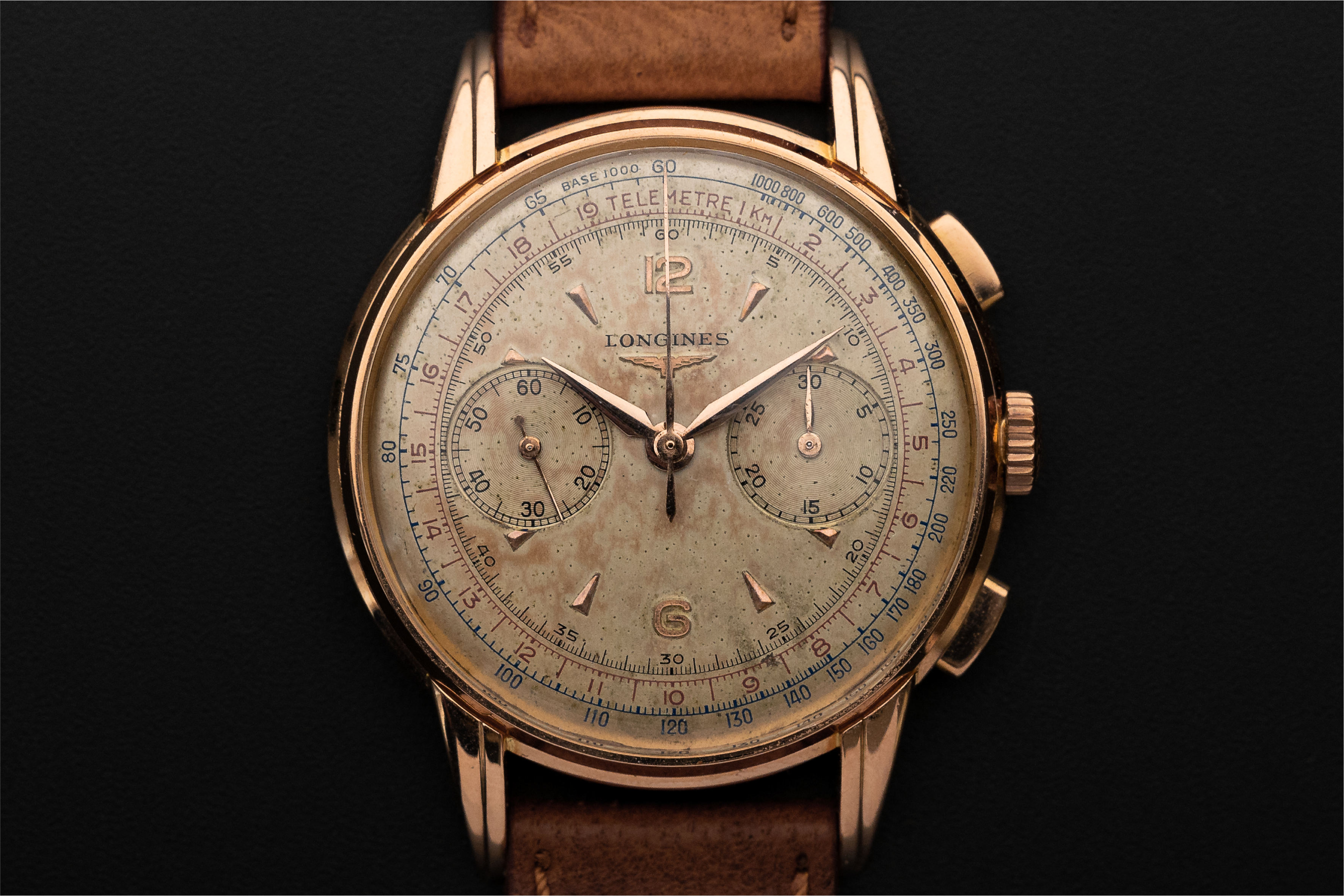 1940er Longines 13.33Z Goldener Chronograph