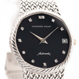 Audemars Piguet Uhr 18k Automatik Schwarz Diamant. 31,5 mm aus 18k Weißgold mit Automatikwerk, schwarzem Zifferblatt mit Diamantindexen und integriertem Armband.