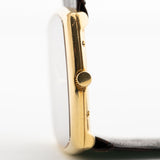 Piaget 18k Quadratisch Schwarzes Zifferblatt 1980er