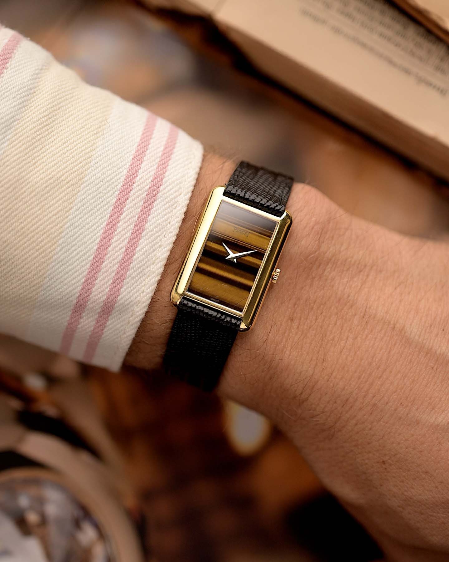 Reloj de pulsera Piaget Vintage 9228 Tiger Eye de los años 70.