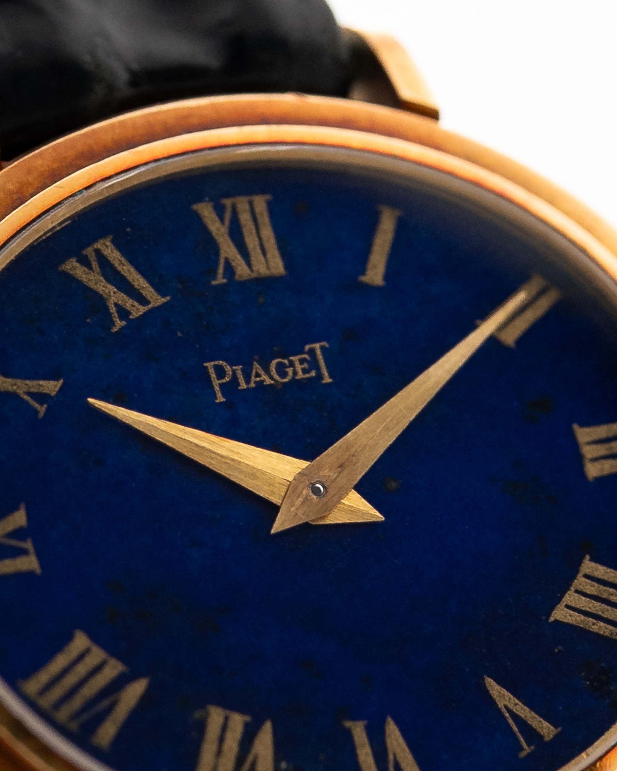Piaget Ellipse 9801 Lapizlazuli Roman 1970 - Reloj Piaget Esfera