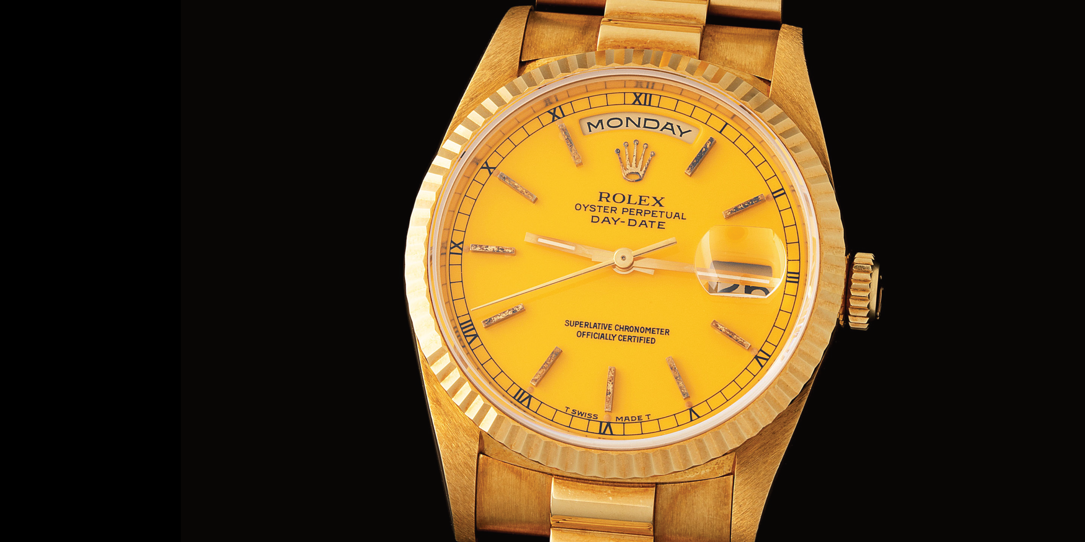 Monaco Legend Group Lot 272 18238 Rolex Day-Date Stella cadran jaune