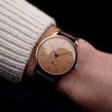 Longines Art Deco Sub Second 18k Rose 1940s