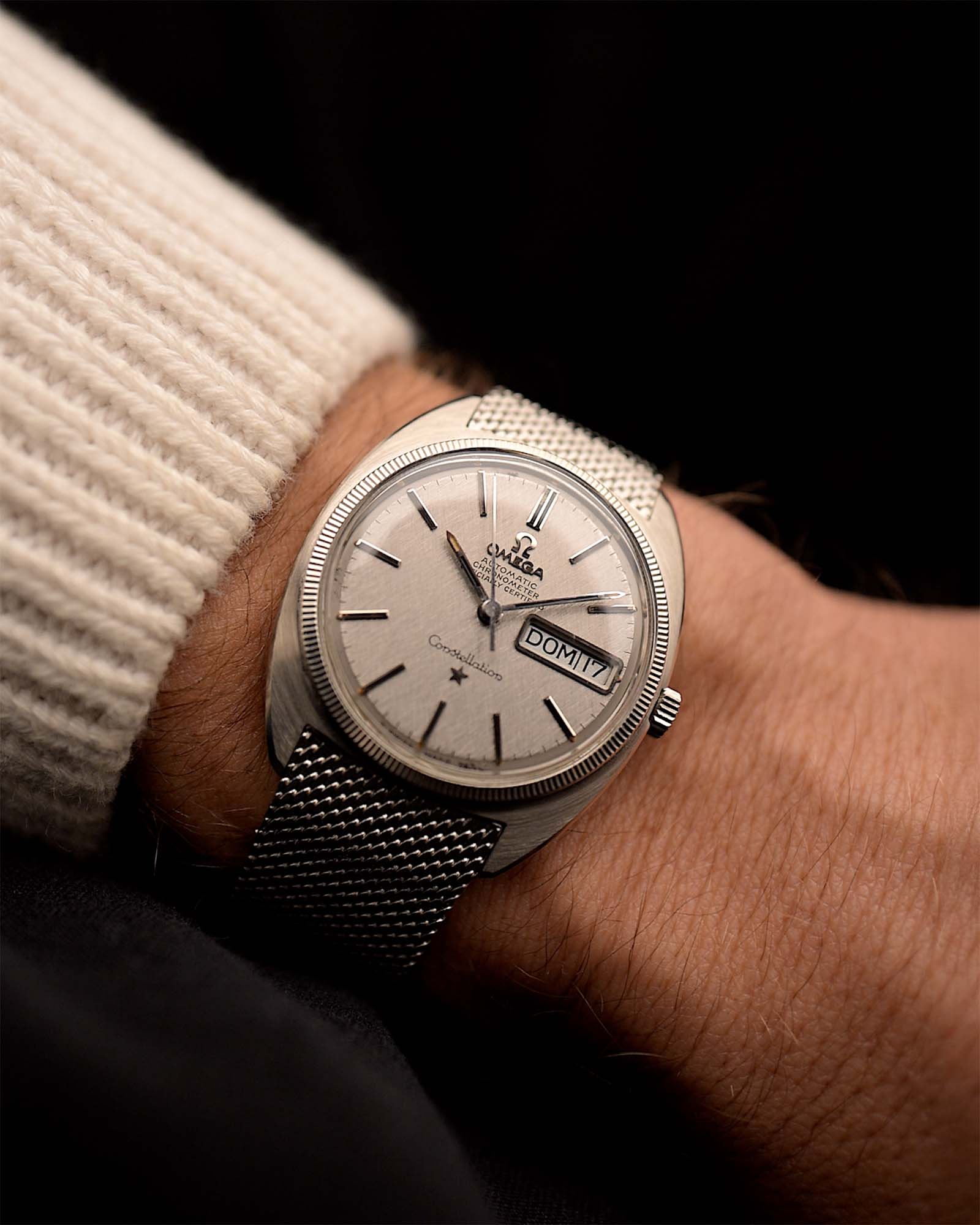 Omega Constellation 168019 C-Shape 18k Lino Data del giorno 1968