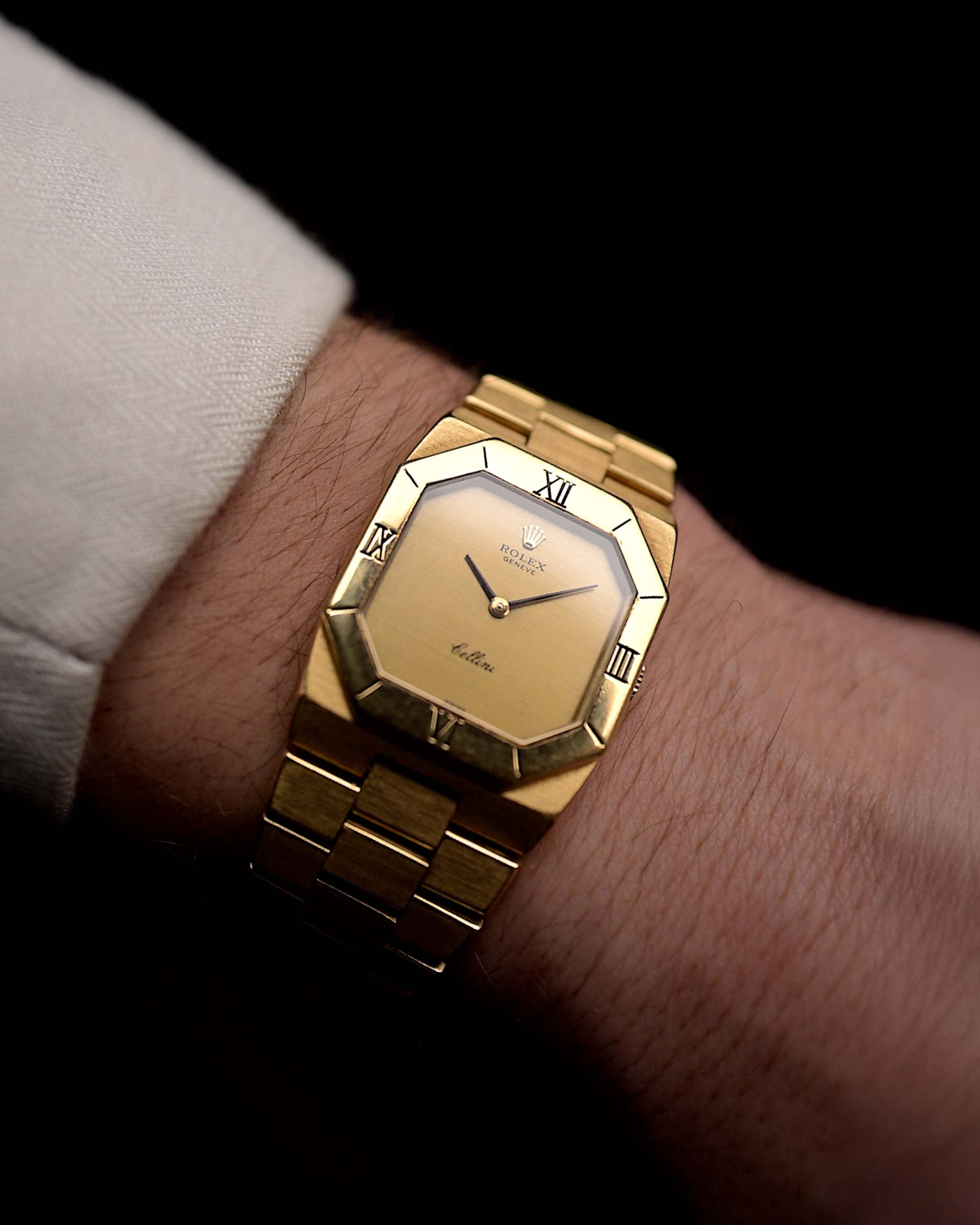 Rolex Cellini 4350 Octagon 18k 1970s GOLDAMMER