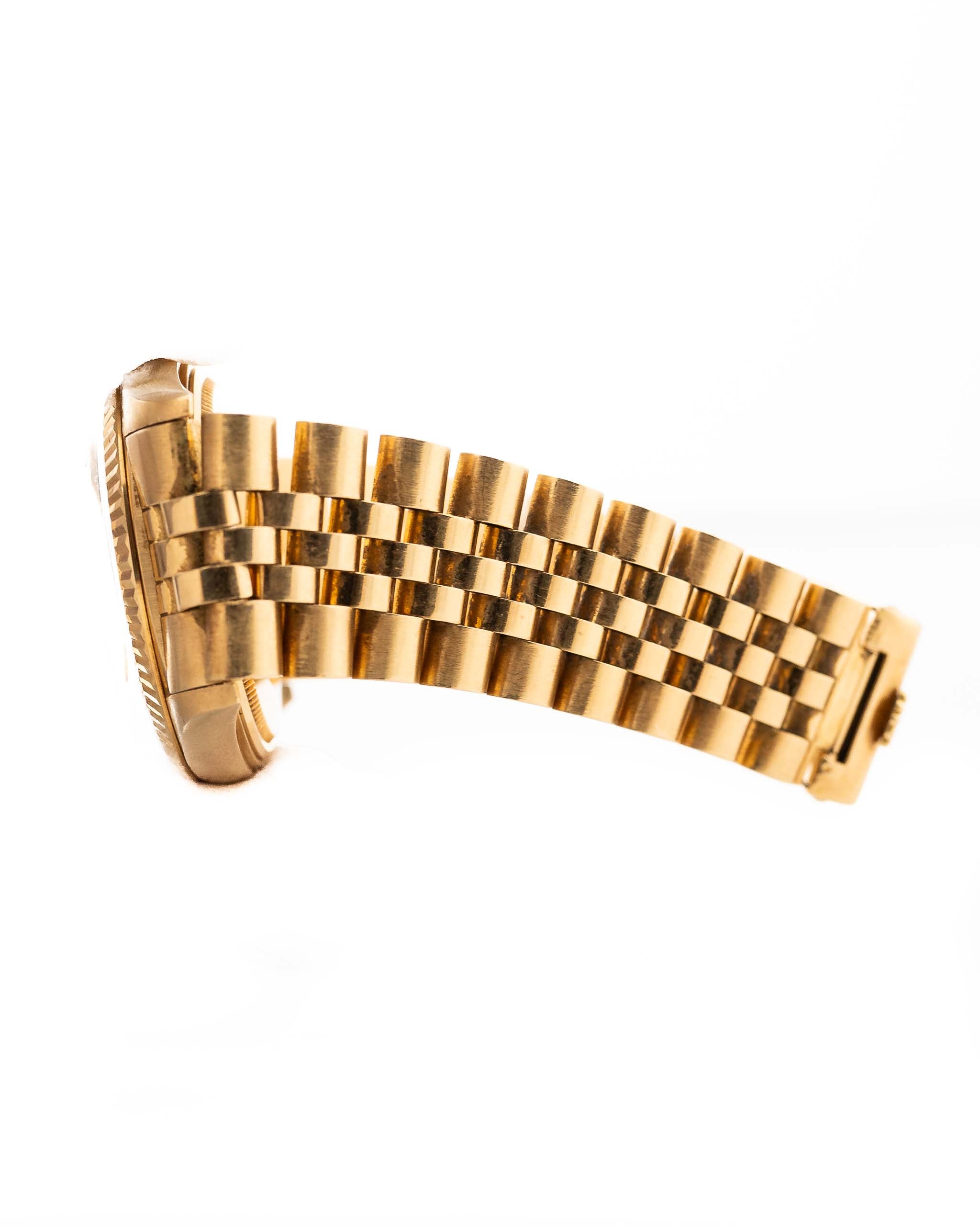 Vintage Rolex Datejust 1601 Onyx 1969 Bracciale Giubileo in oro giallo 18 carati (3/69) e fibbia