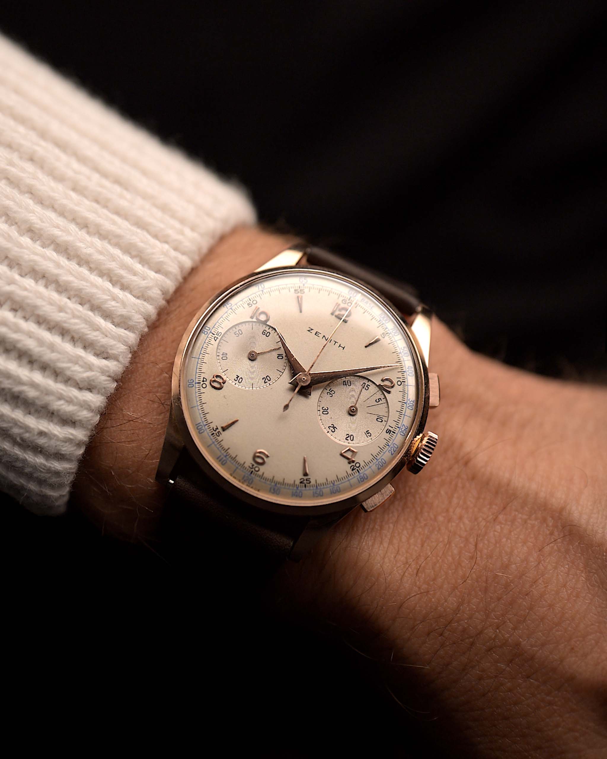 Cronografo Zenith Jumbo 18k Rose 1950s GOLDAMMER - Main Image