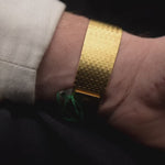 Orologio vintage Piaget 9131 Quadrante Opale Diamante Quadrato 1989 Oro giallo 18k al polso