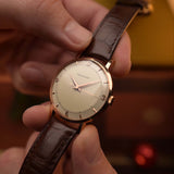 ساعة Jaeger LeCoultre Dress 18k Rose من الخمسينيات