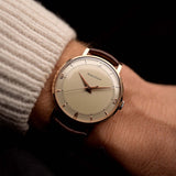 ساعة Jaeger LeCoultre Dress 18k Rose من الخمسينيات