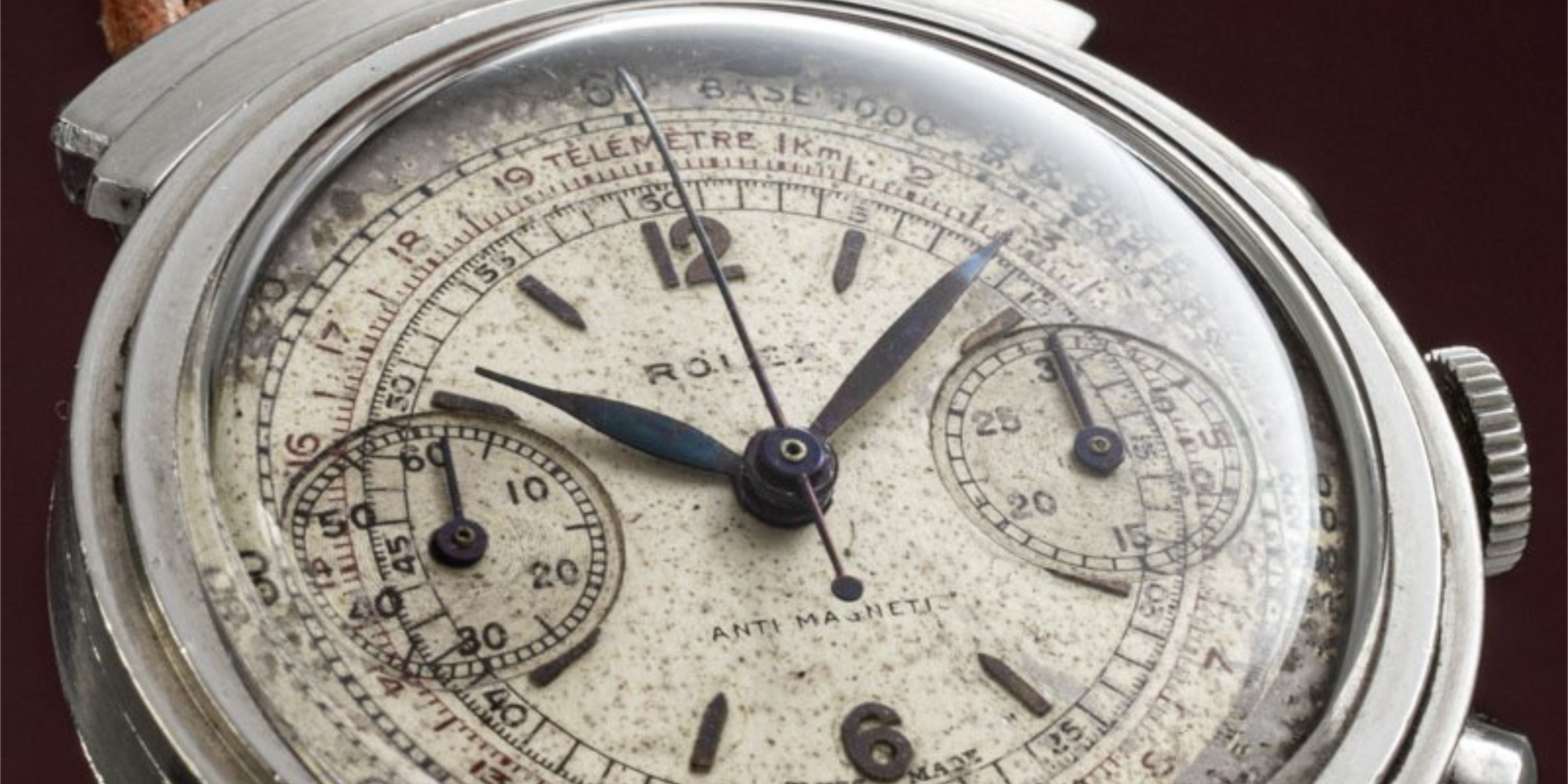 grail Rolex ref. 2917 chronograph from 1930s with sculptural lugs