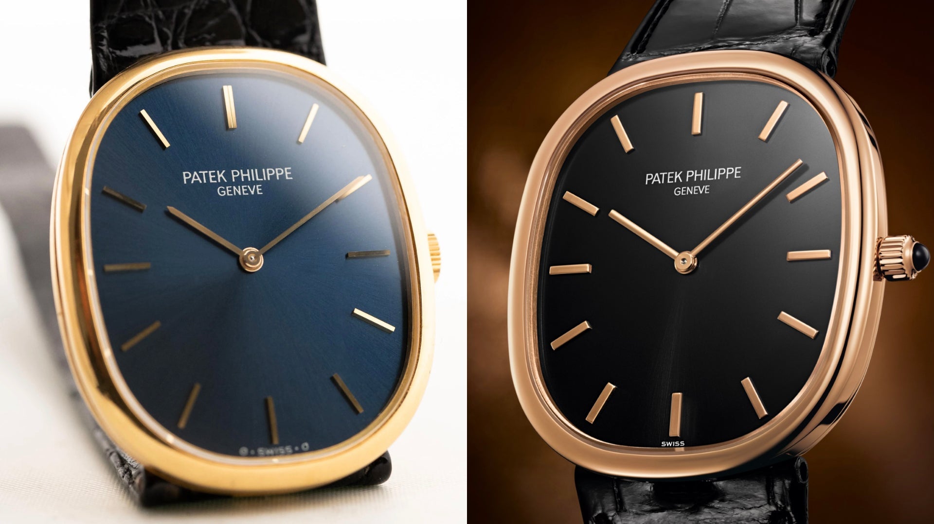 Comparing vintage and modern Patek Philippe Ellipse wristwatches