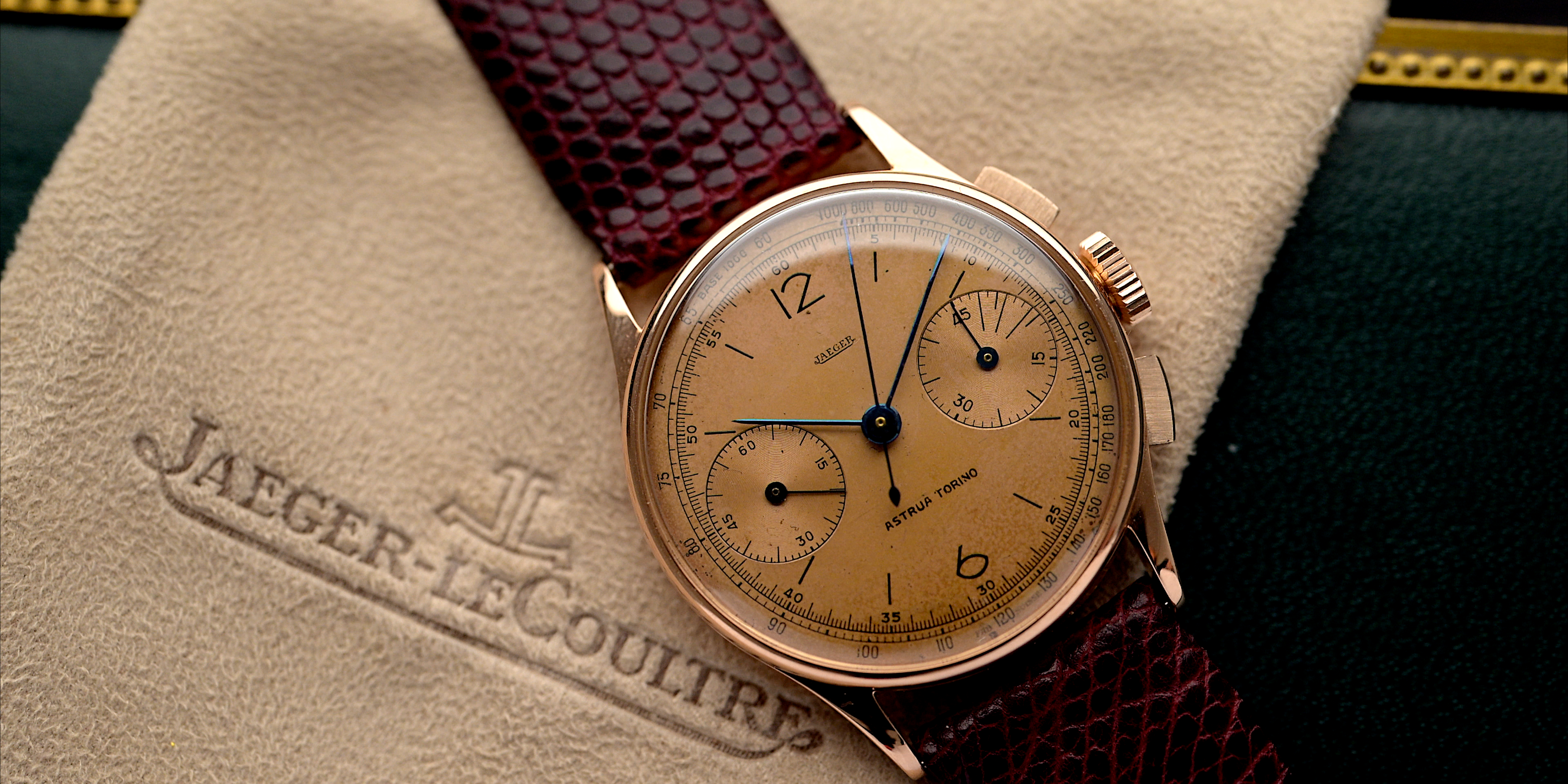 1940s Jaeger Chronograph retailed by Astrua Torino