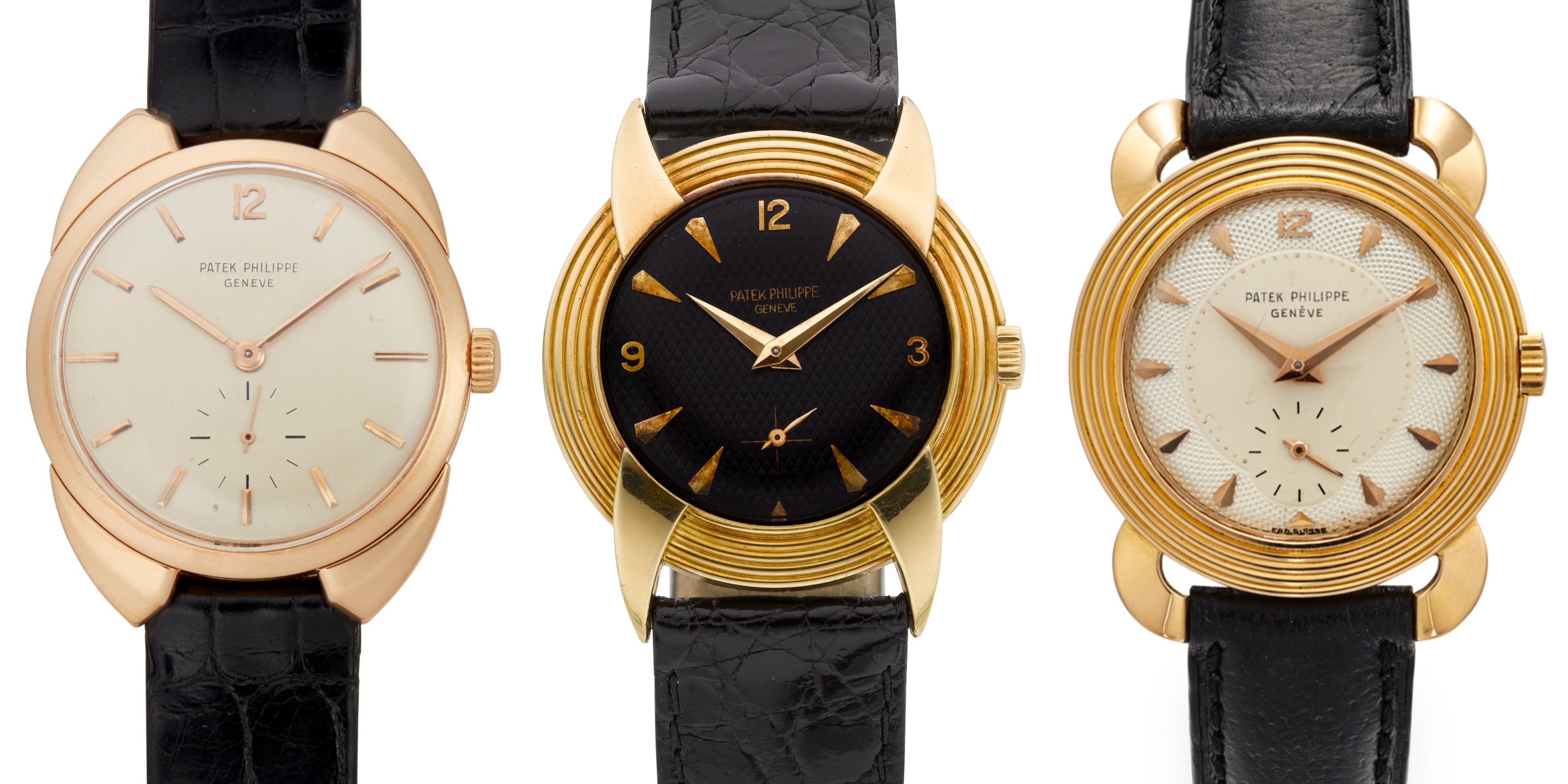 Part of the vintage Patek Philippe Turtle Collection