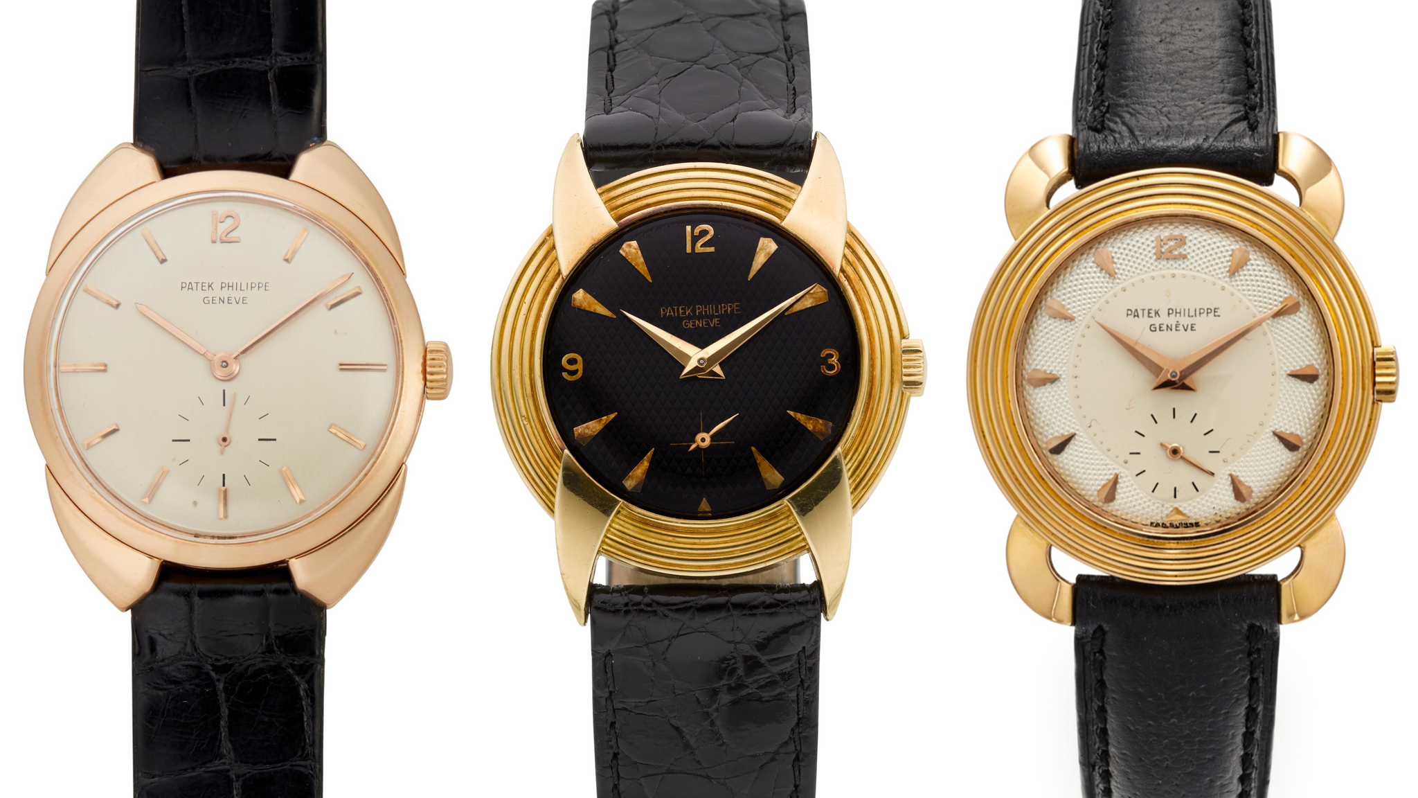 Part of the vintage Patek Philippe Turtle Collection
