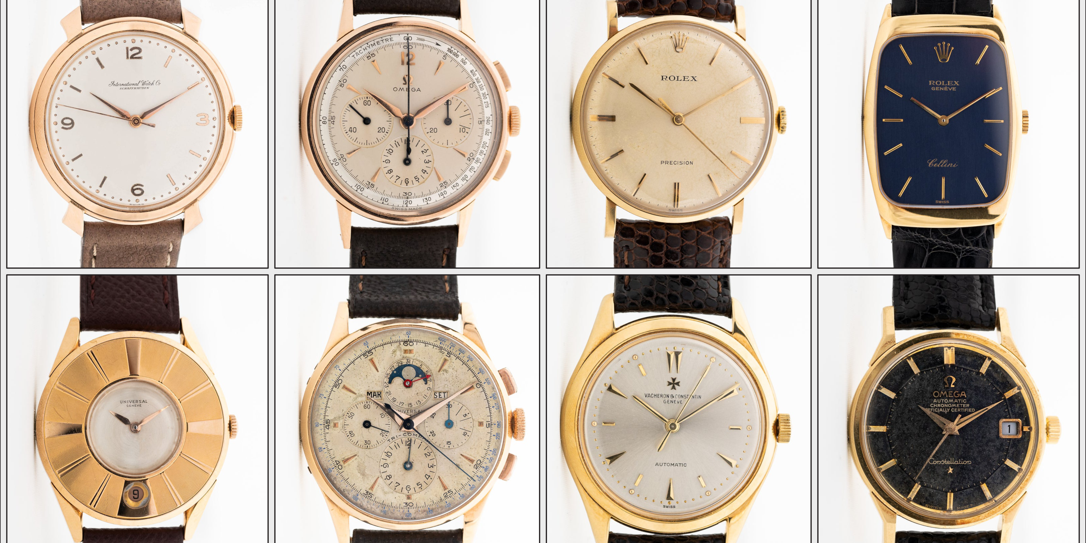 A collection of vintage watches with cases made in La Chaux-de-Fonds