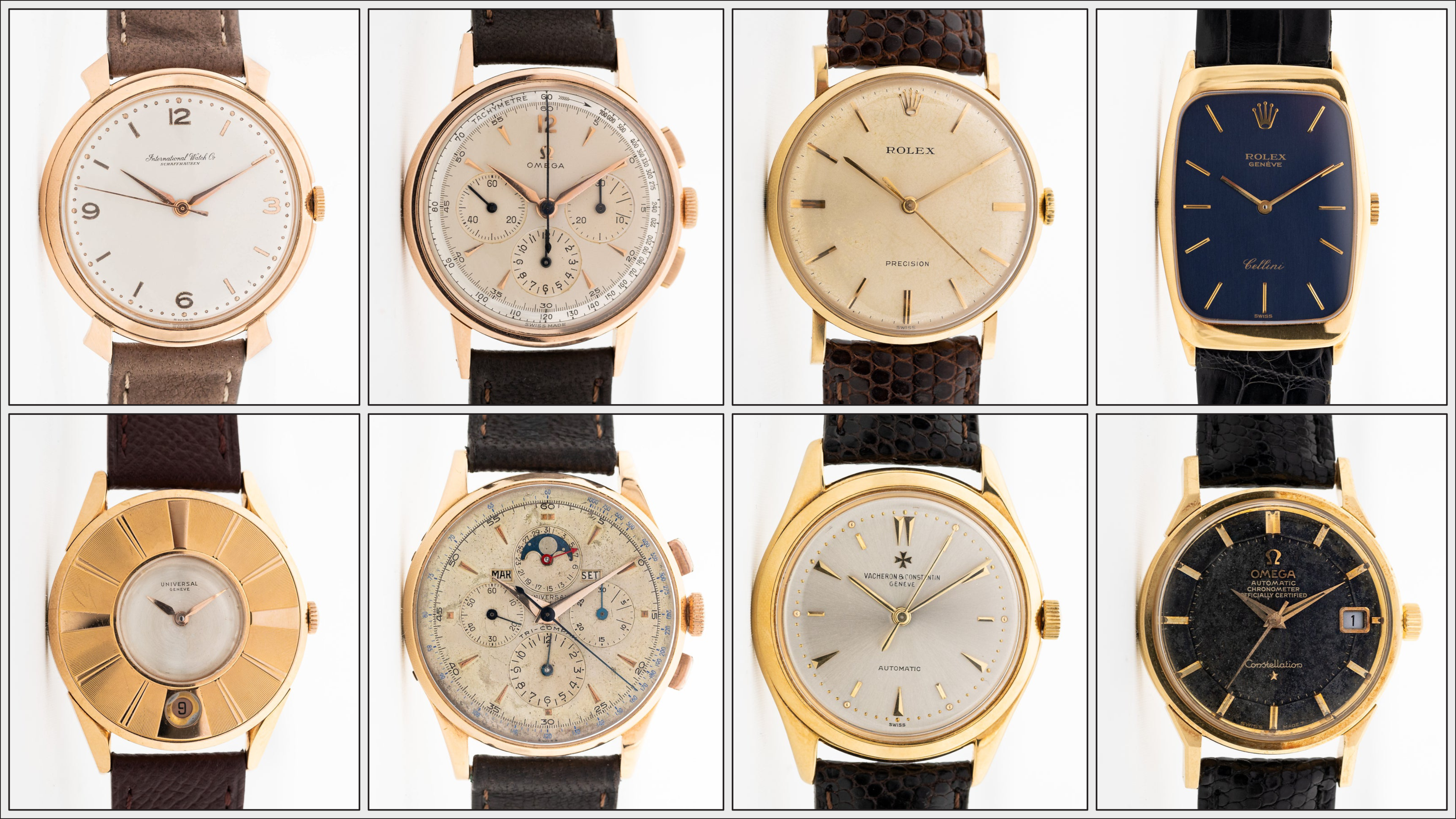 A collection of vintage watches with cases made in La Chaux-de-Fonds