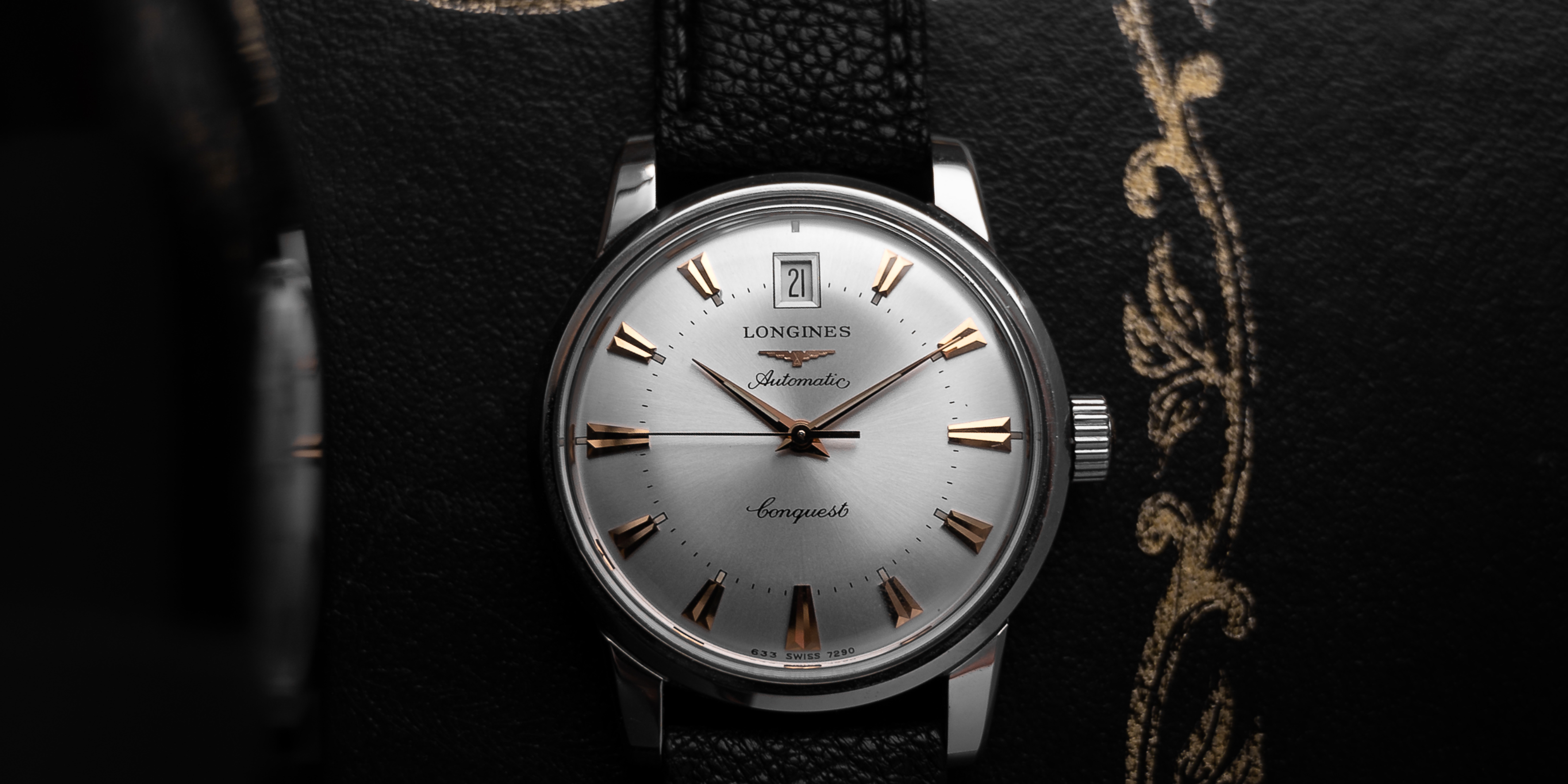 vintage 1960s Longines Conquest Date