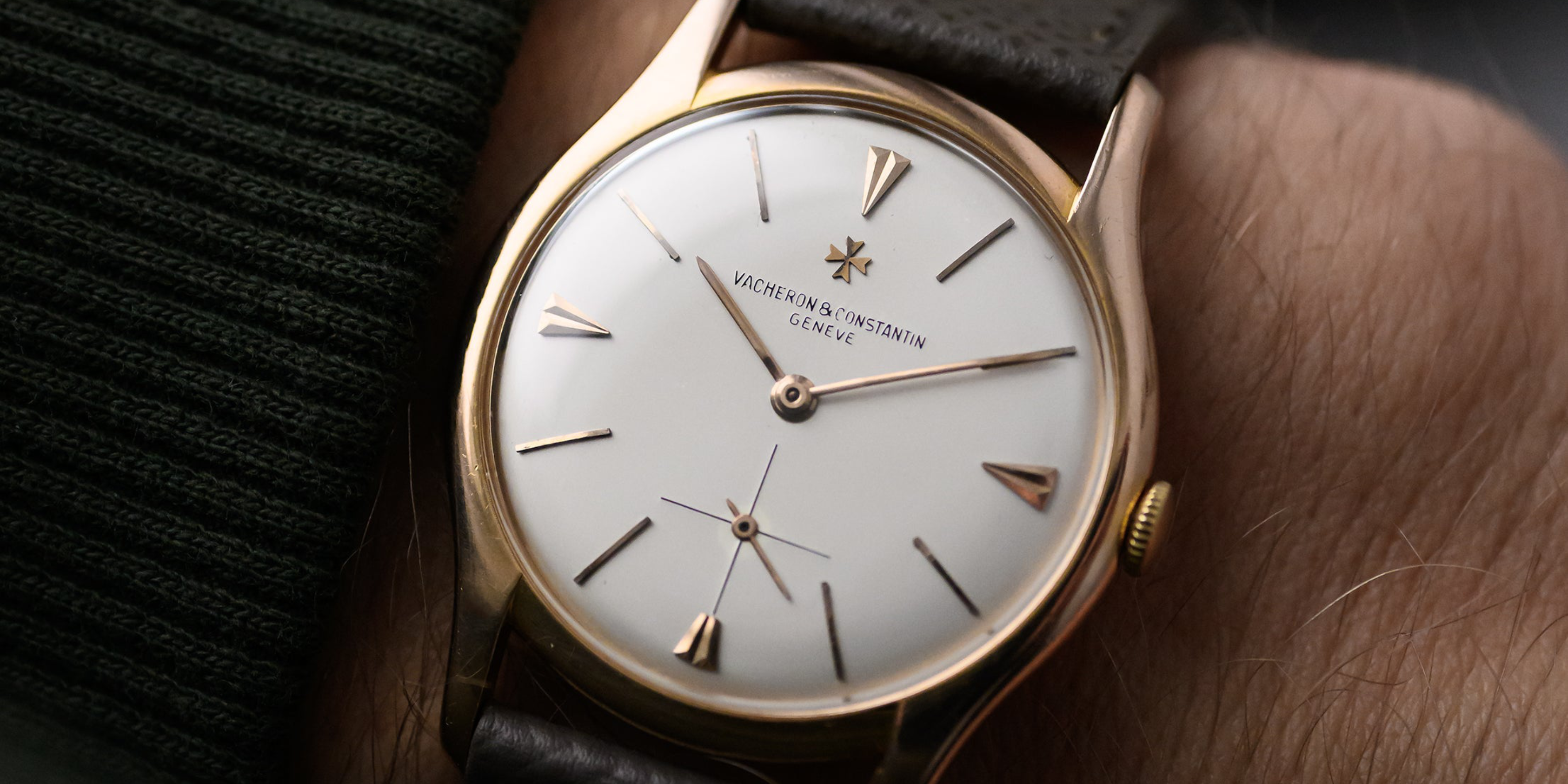 stunning vintage 1950s Vacheron Constantin dress watch in rosegold