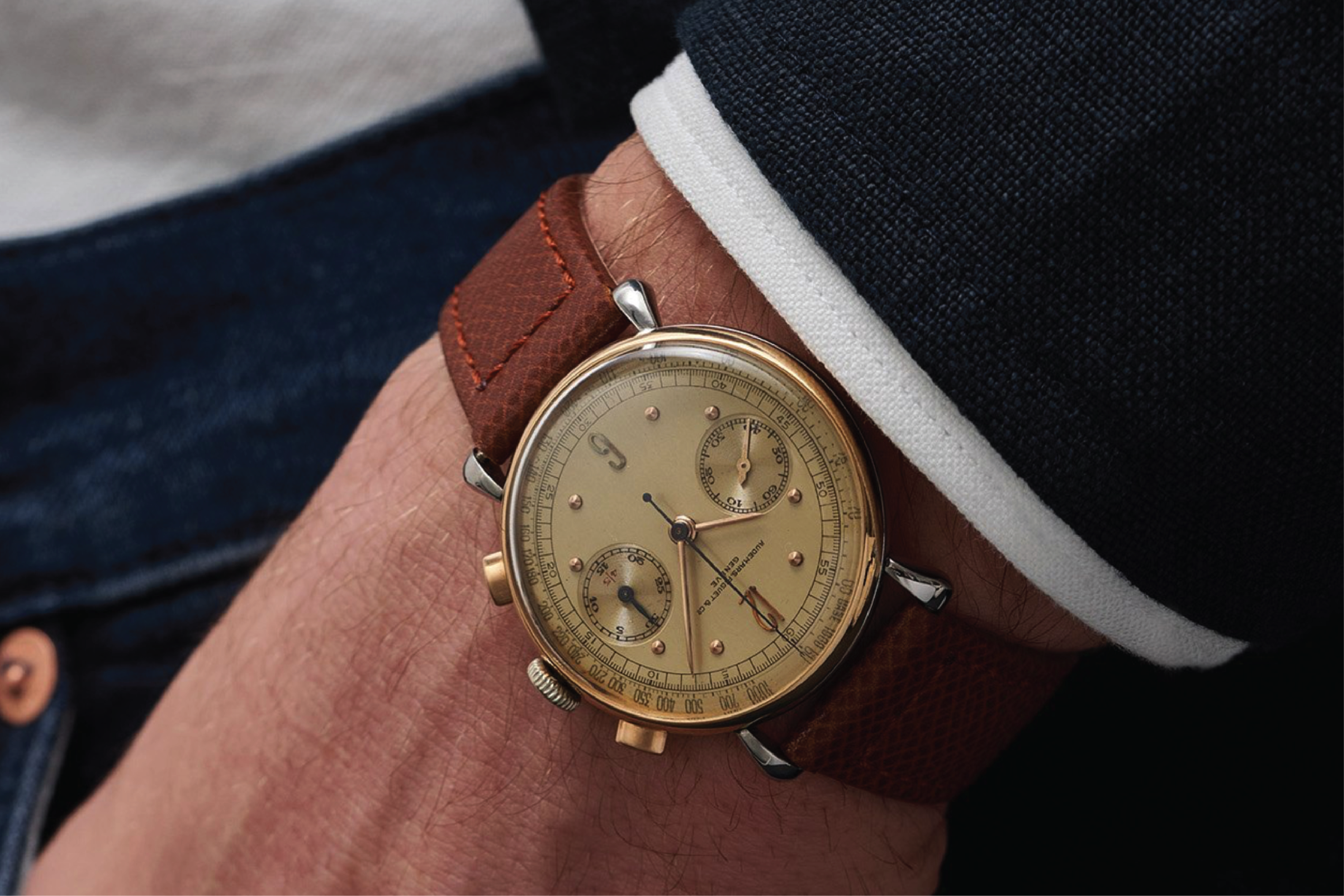 1941 steel & pink gold Audemars Piguet 1532 chronograph auctioned at Phillips Geneva Spring 2022