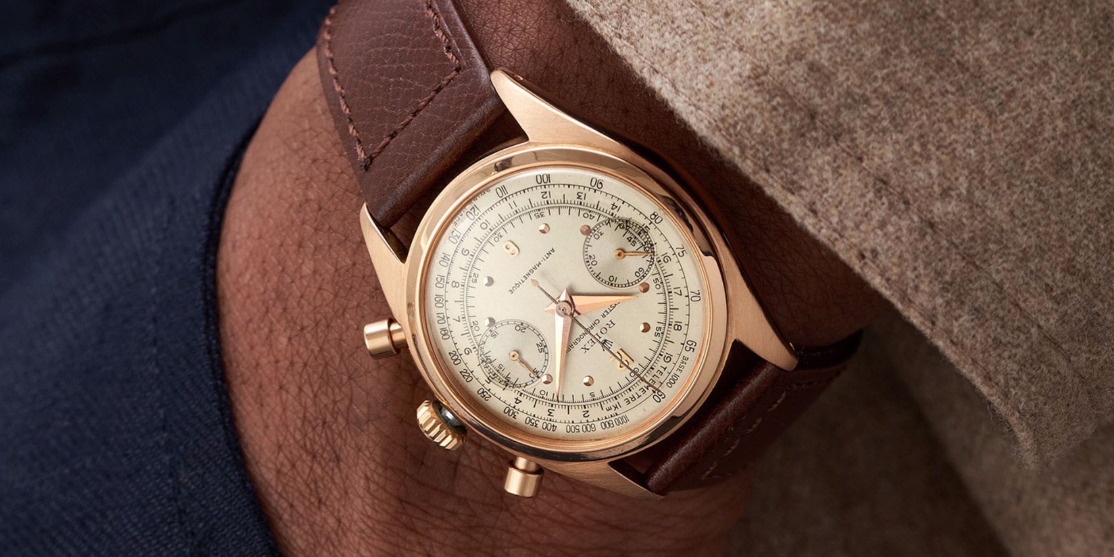 vintage 1950s Rolex 6032 in rose gold