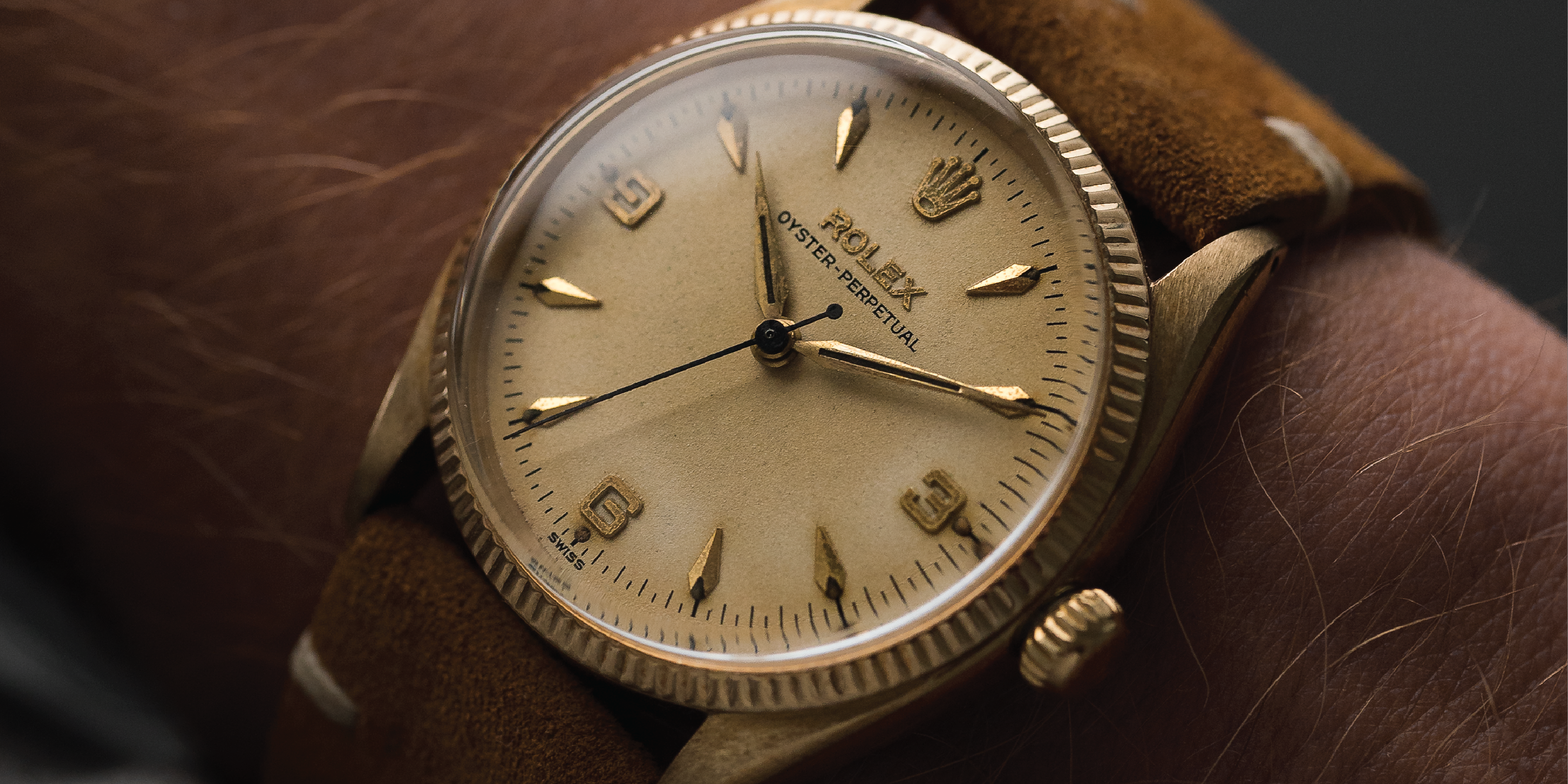 1960s vintage Rolex Oyster Perpetual OP in gold