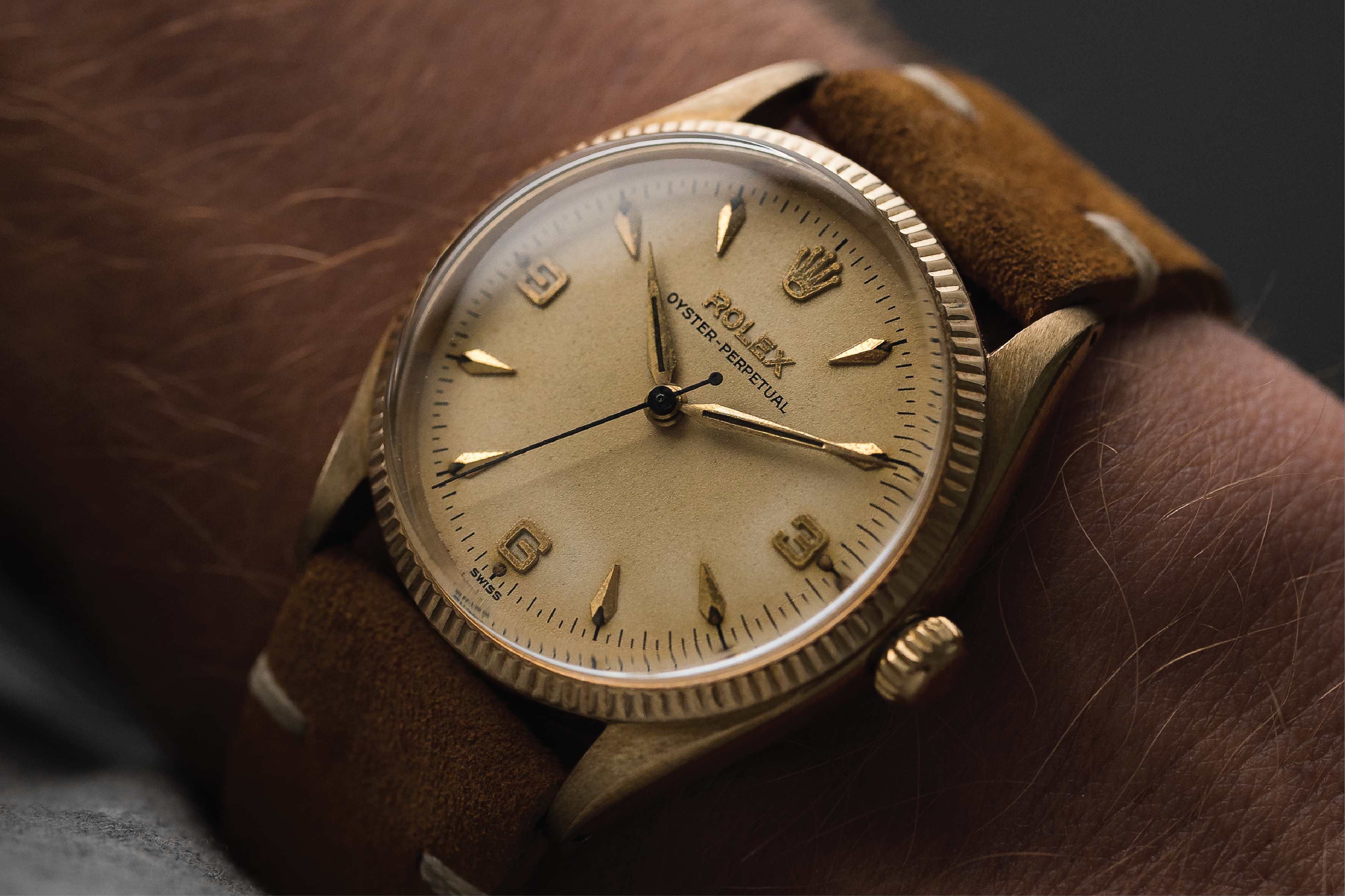 1960s vintage Rolex Oyster Perpetual OP in gold