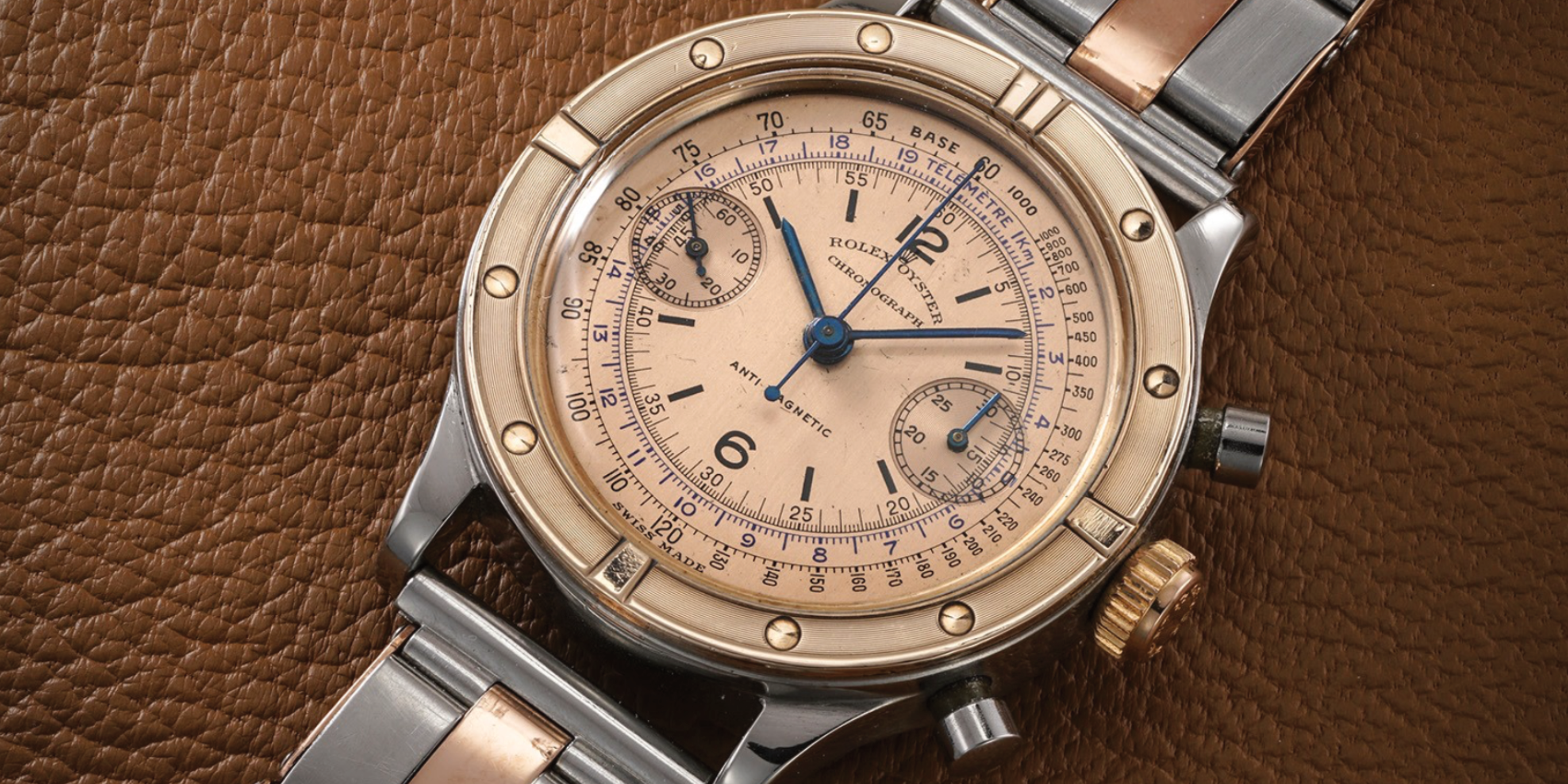 Phillips Auction - 1939 vintage Rolex 3668 Antimagnetic Chronograph