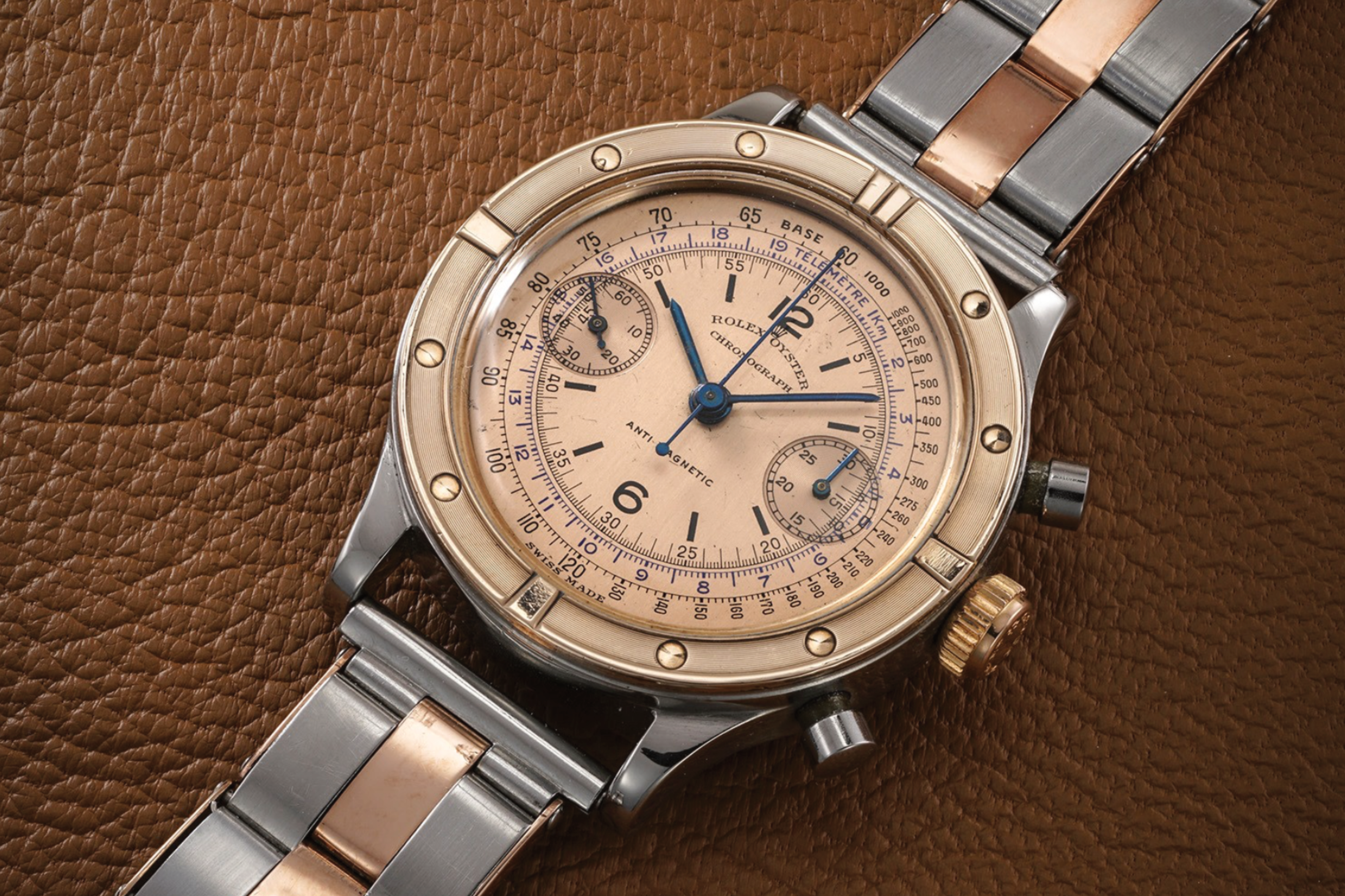 Phillips Auction - 1939 vintage Rolex 3668 Antimagnetic Chronograph