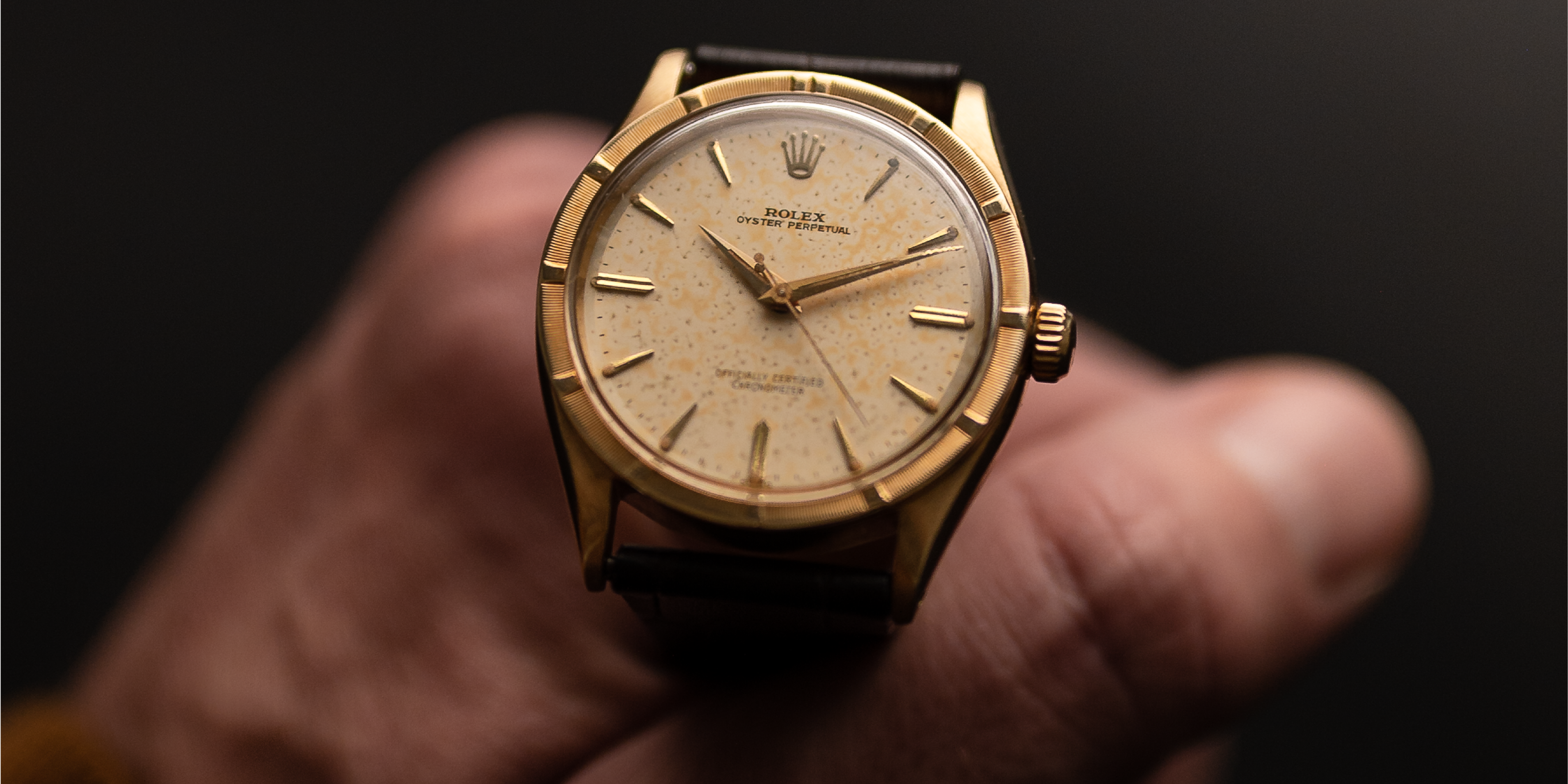 Rolex Oyster Perpetual Gold in Hand