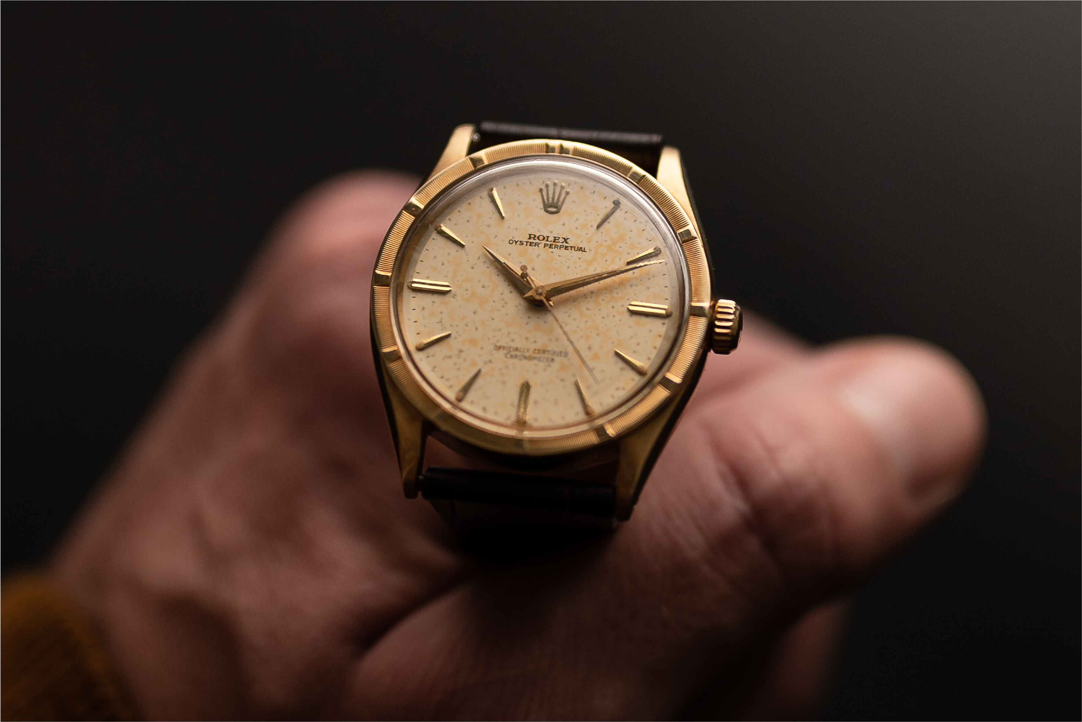 Rolex Oyster Perpetual Gold in Hand