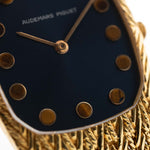 Audemars Piguet Vintage Watches - Audemars Piguet Cobra gold Tiger Eye 1970s - blue sunburst dial - braided gold bracelet